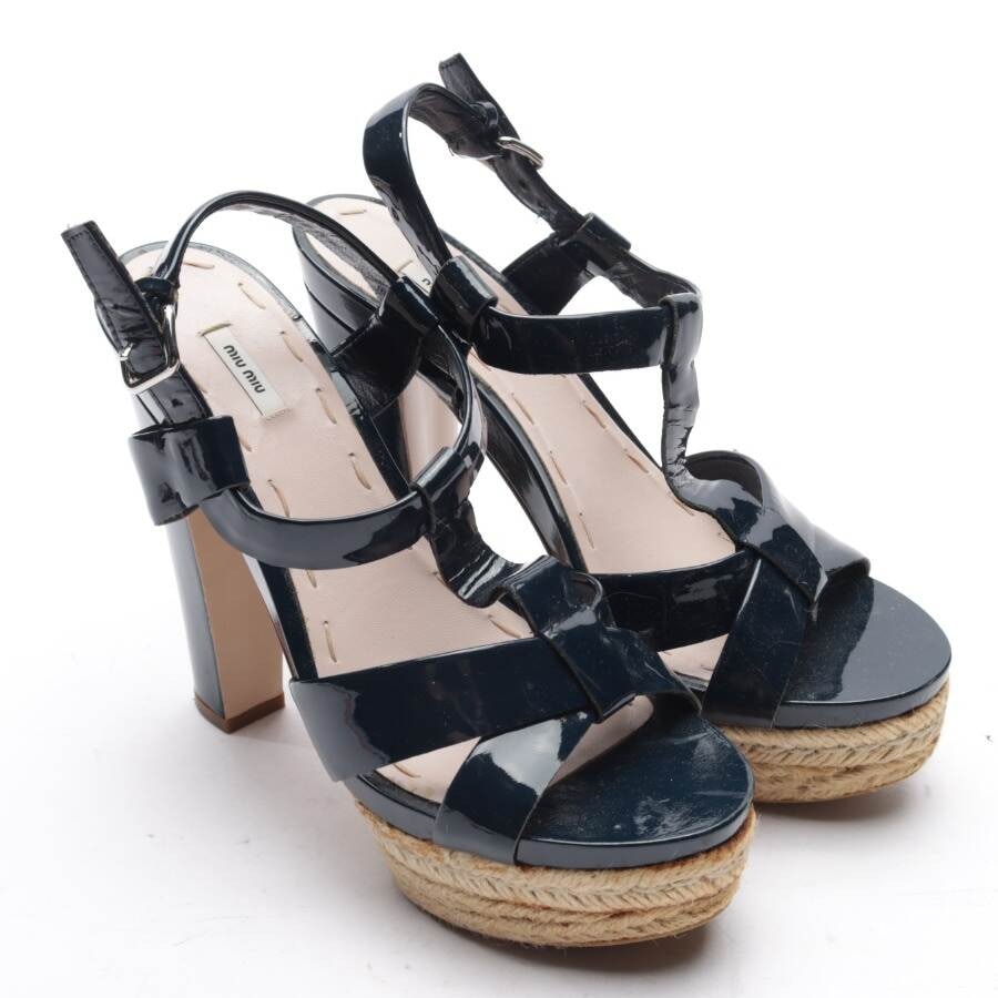 Image 1 of Wedges EUR 37.5 Navy in color Blue | Vite EnVogue