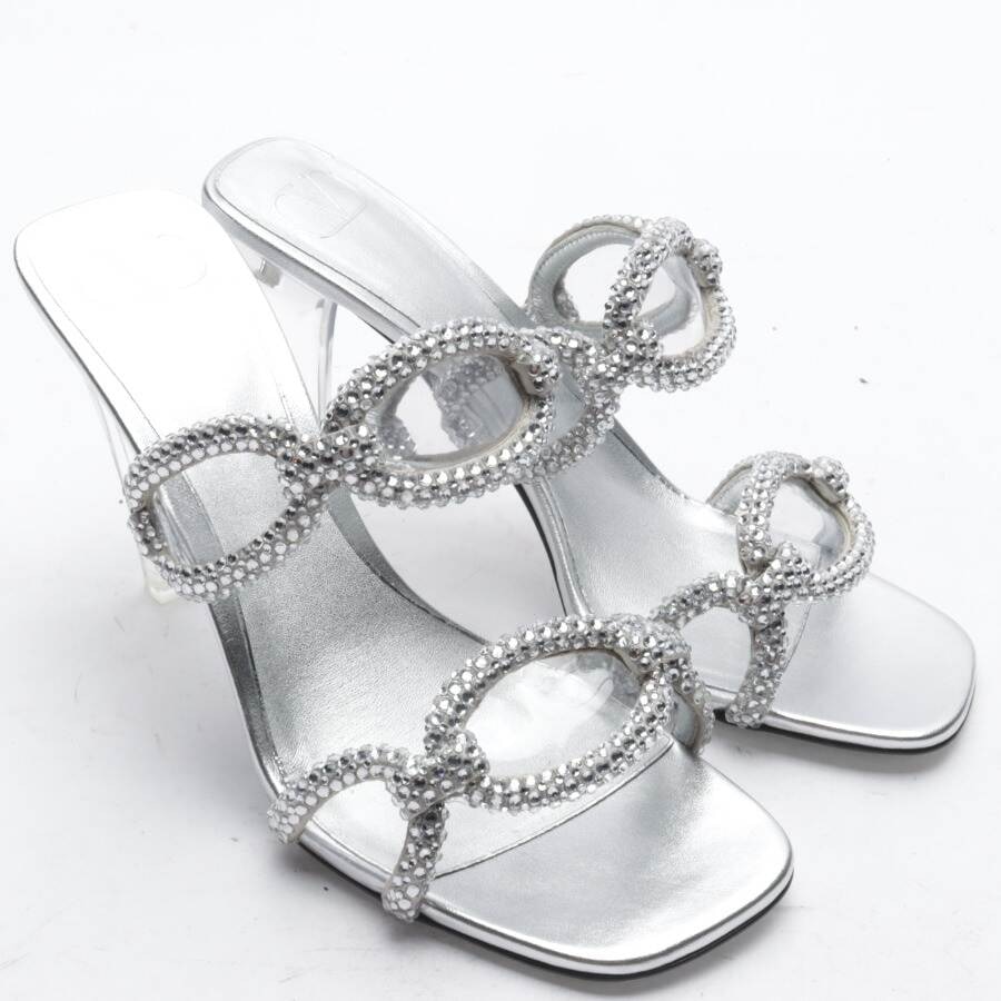 Image 1 of Heeled Sandals EUR 39 Silver in color Metallic | Vite EnVogue