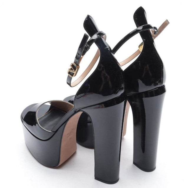 V-Logo Heeled Sandals EUR 39 Black | Vite EnVogue