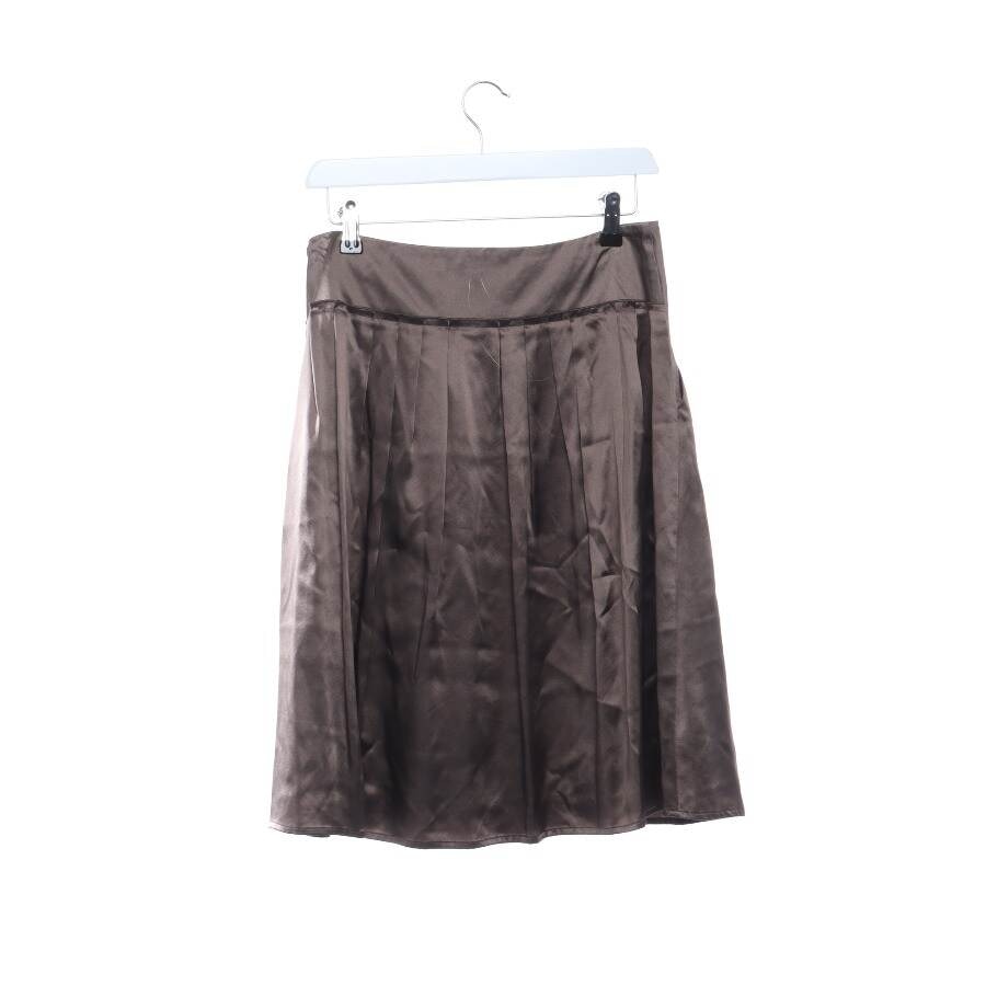 Image 2 of Silk Skirt 38 Dark Brown in color Brown | Vite EnVogue