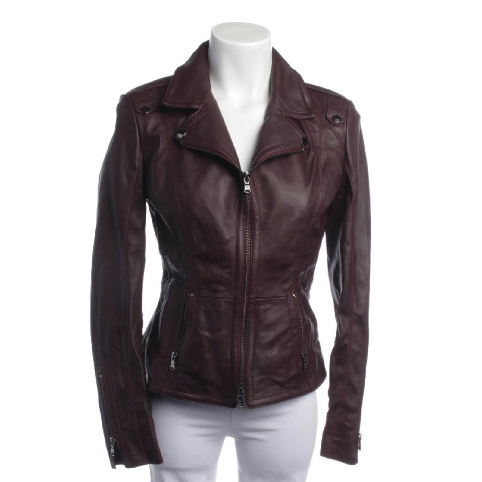 Image 1 of LeatherJacket 36 Dark Brown in color Brown | Vite EnVogue