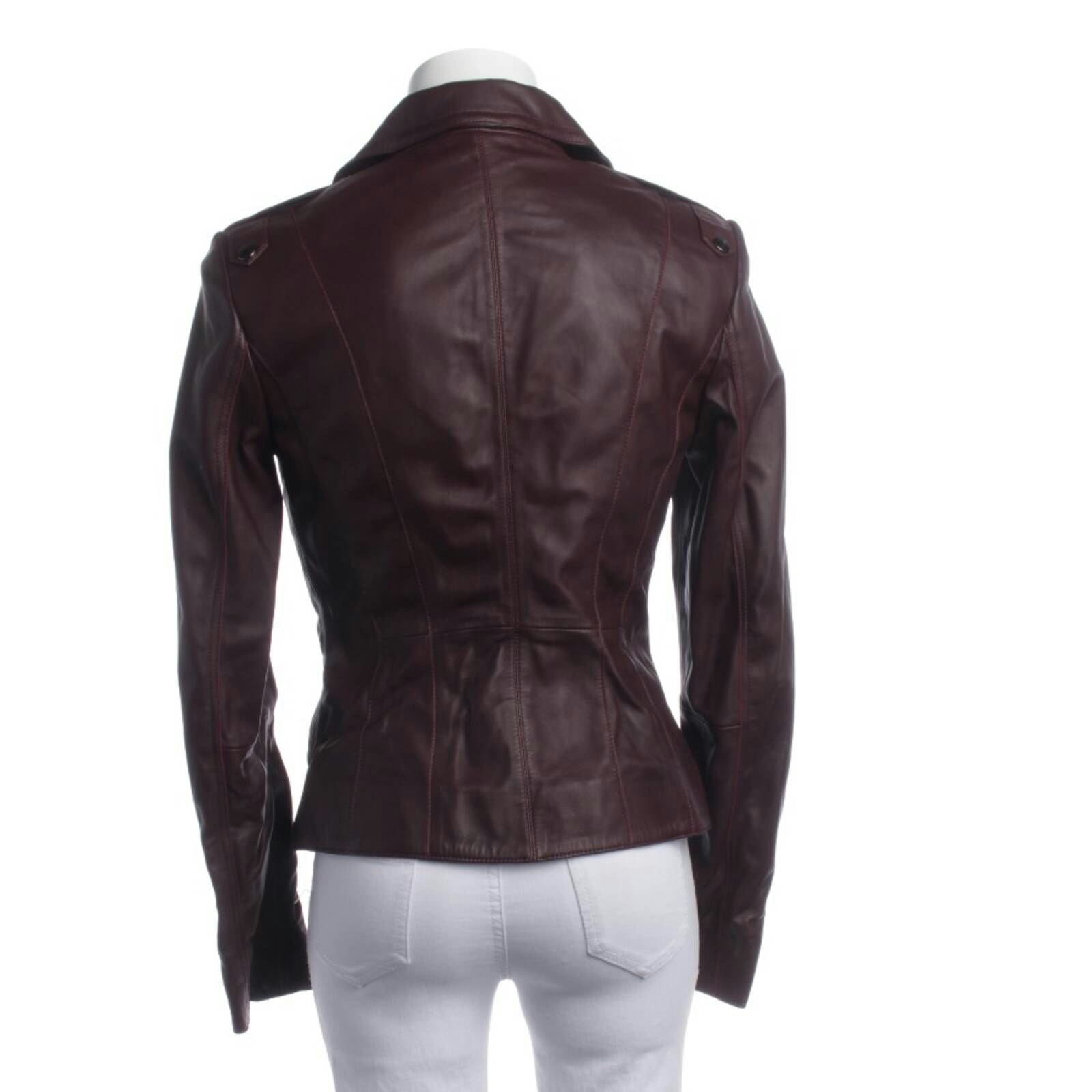 Image 2 of LeatherJacket 36 Dark Brown in color Brown | Vite EnVogue