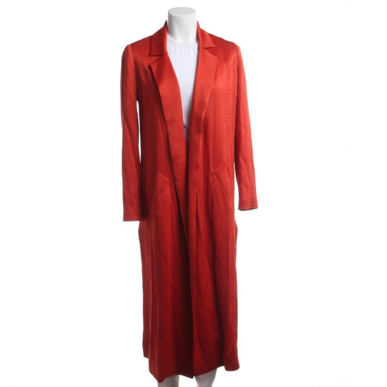 Image 1 of Mid-Season Coat XS Dark Orange in color Orange | Vite EnVogue