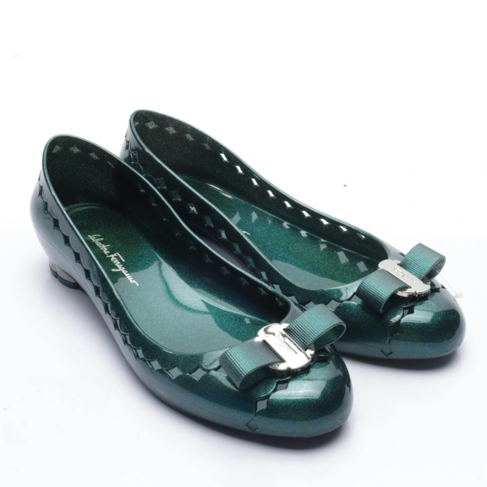 Image 1 of Ballet Flats EUR 37.5 Green in color Green | Vite EnVogue