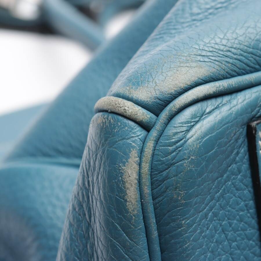 Image 7 of Birkin Bag 40 Handbag Turquoise in color Blue | Vite EnVogue