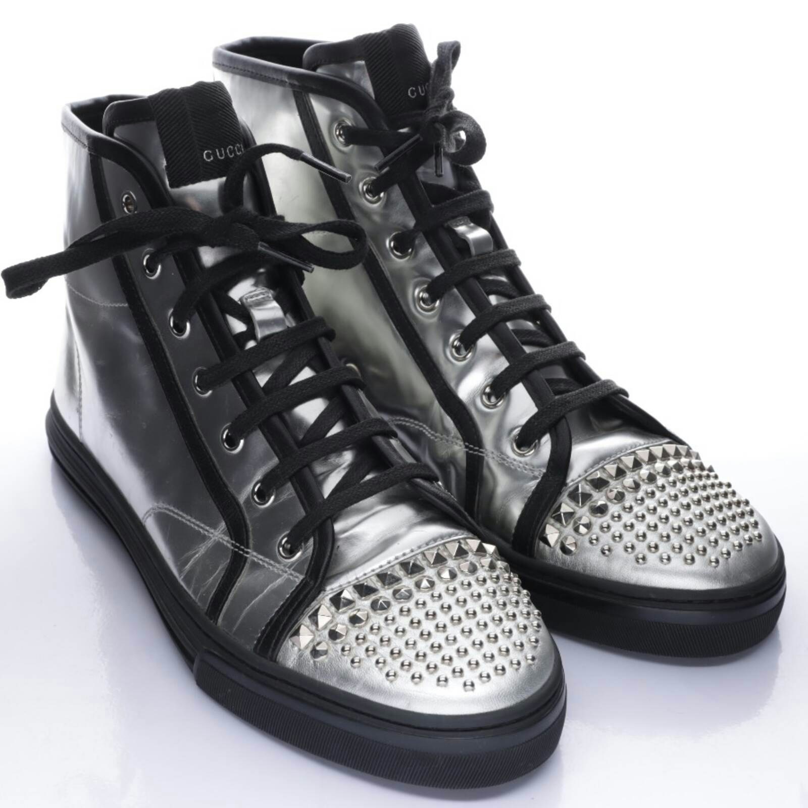 Image 1 of High-Top Sneakers EUR 38.5 Silver in color Metallic | Vite EnVogue