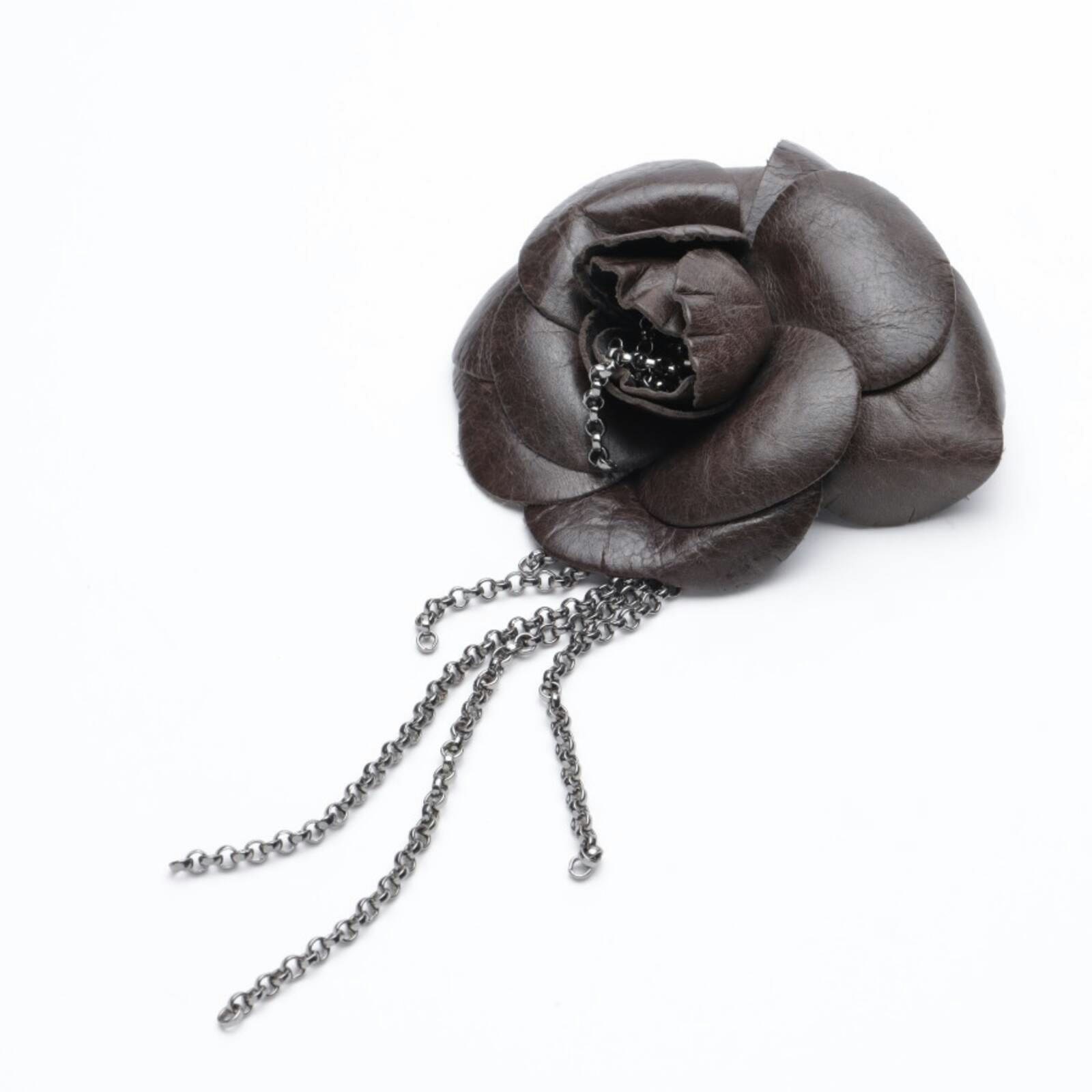 Image 1 of Brooch Dark Brown in color Brown | Vite EnVogue