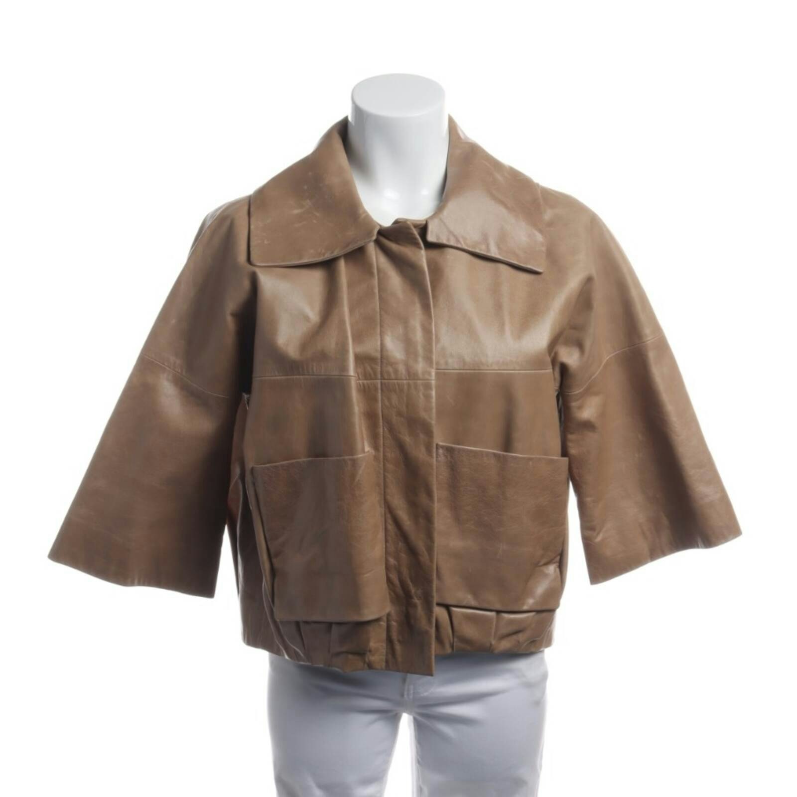 Image 1 of LeatherJacket 36 Light Brown in color Brown | Vite EnVogue