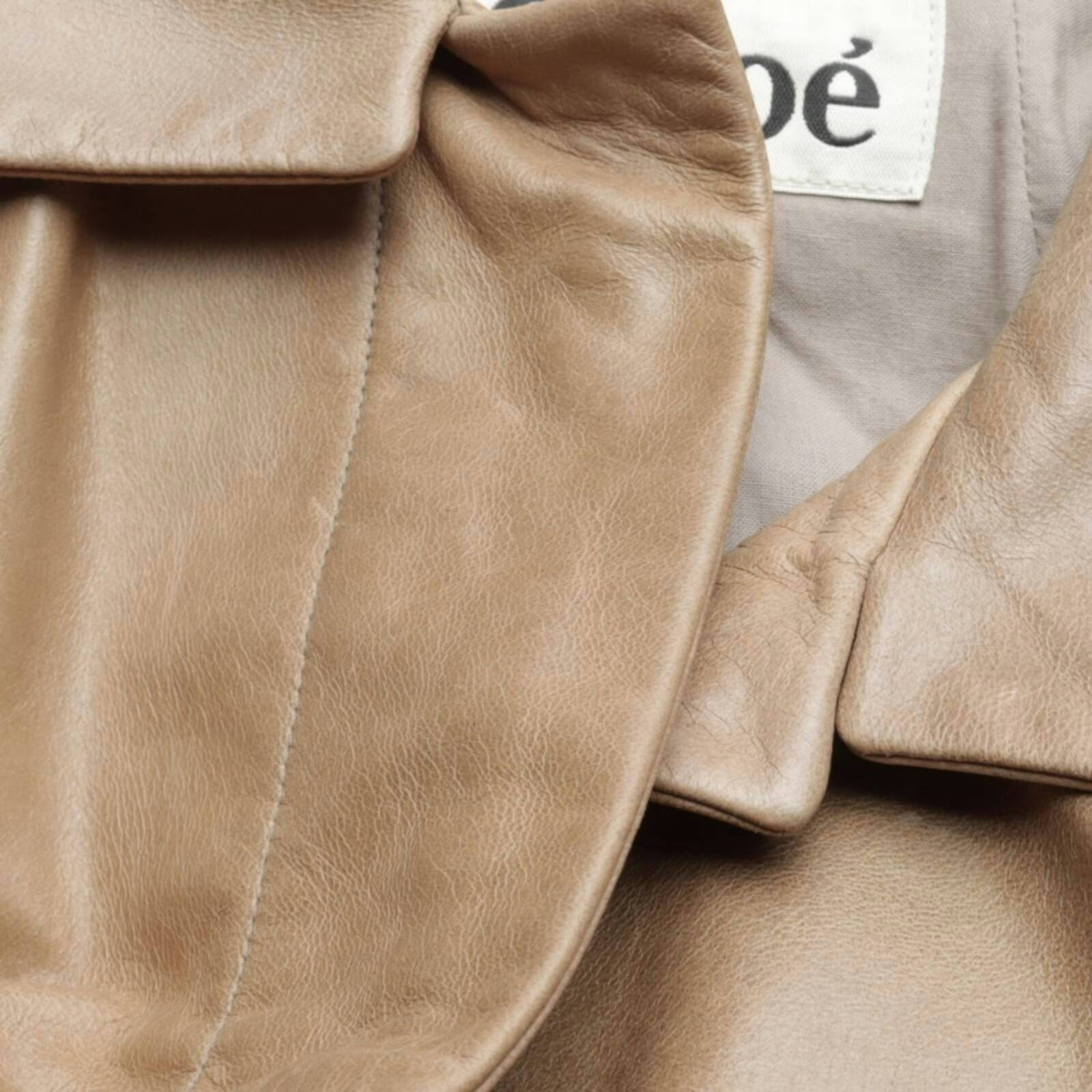 Image 3 of LeatherJacket 36 Light Brown in color Brown | Vite EnVogue