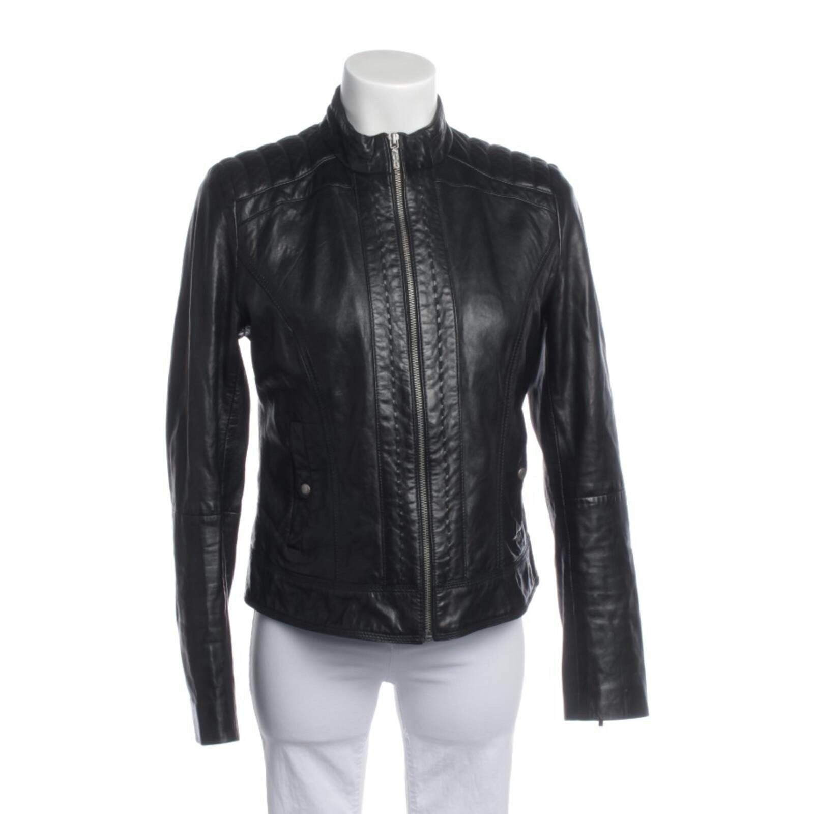 Image 1 of LeatherJacket 40 Black in color Black | Vite EnVogue