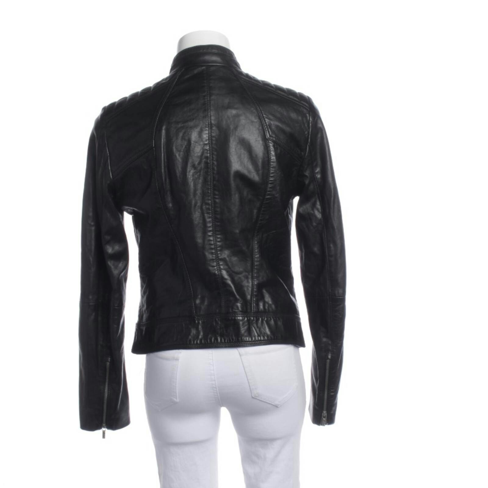 Image 2 of LeatherJacket 40 Black in color Black | Vite EnVogue