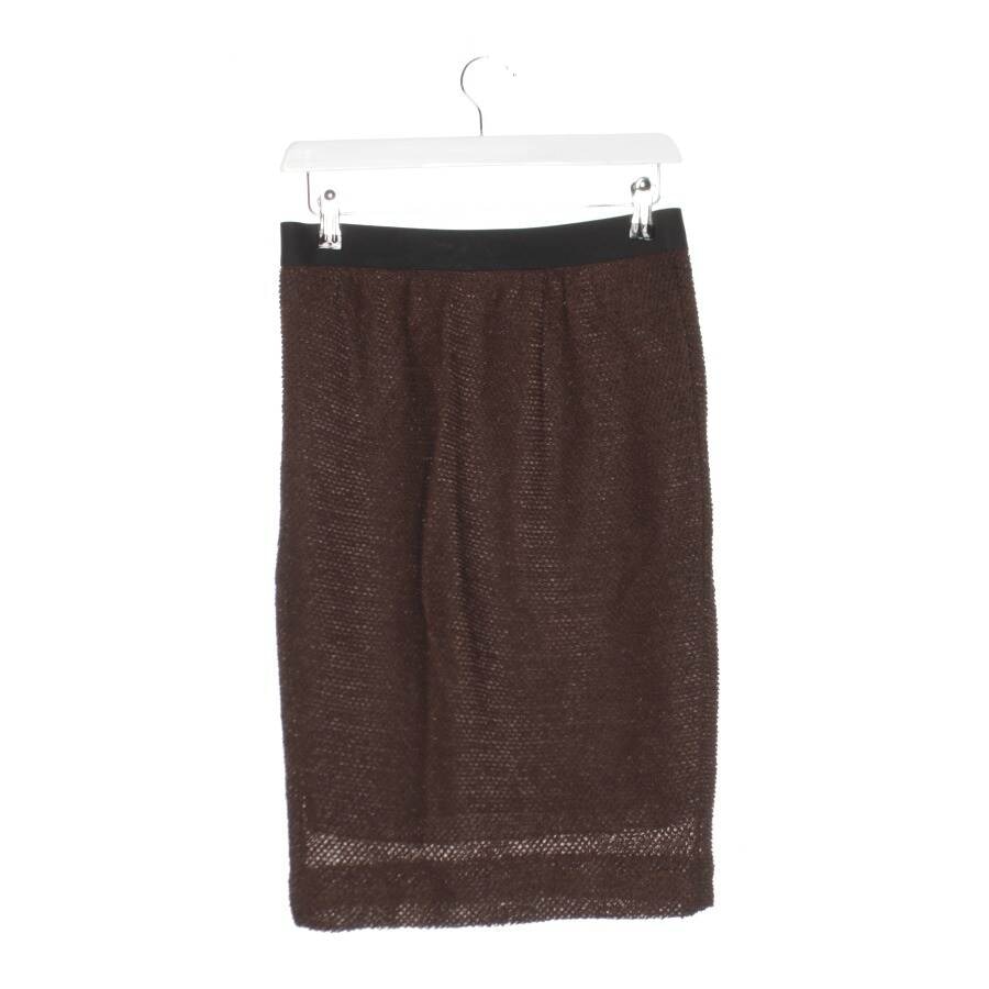 Image 2 of Skirt 36 Brown in color Brown | Vite EnVogue