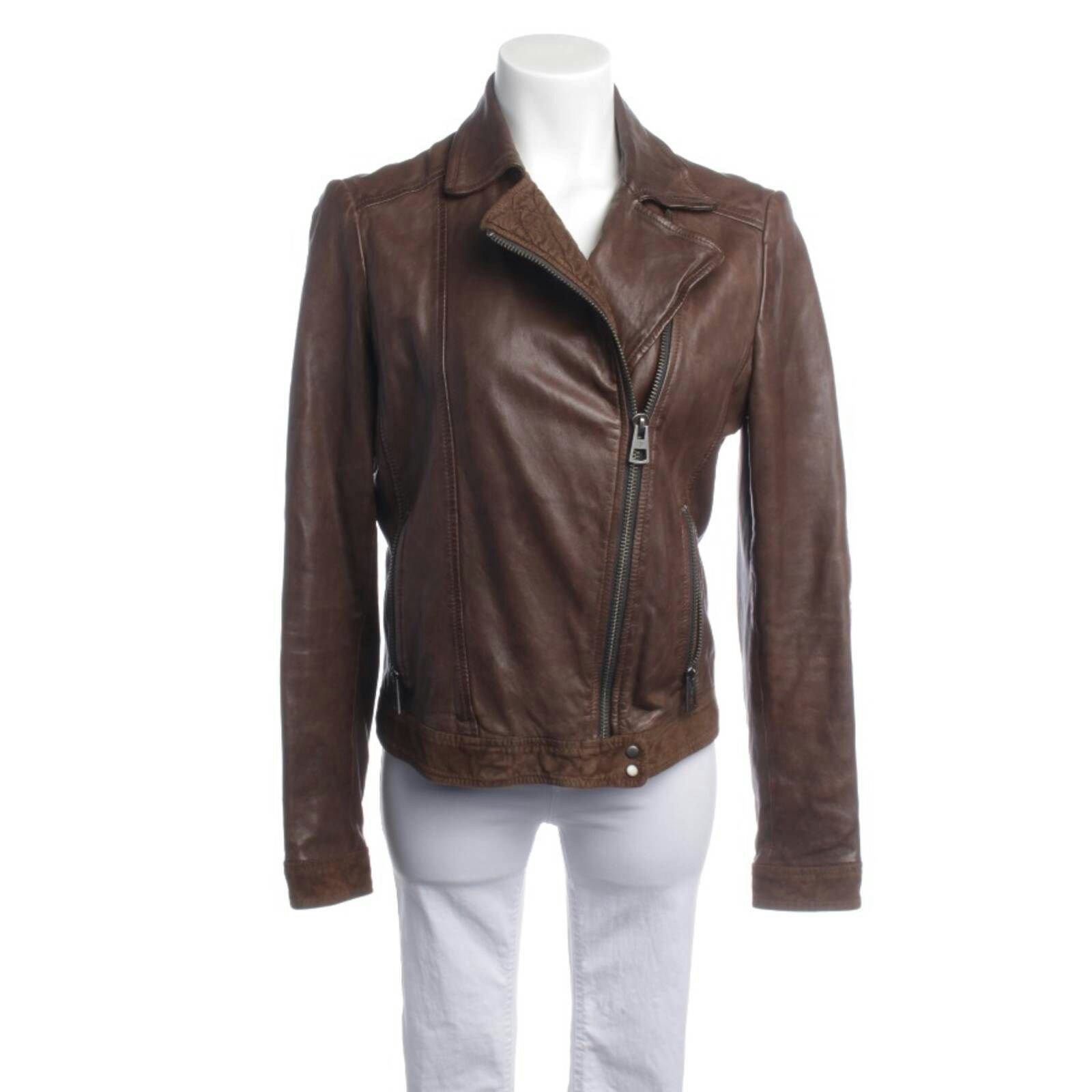 Image 1 of LeatherJacket 40 Brown in color Brown | Vite EnVogue