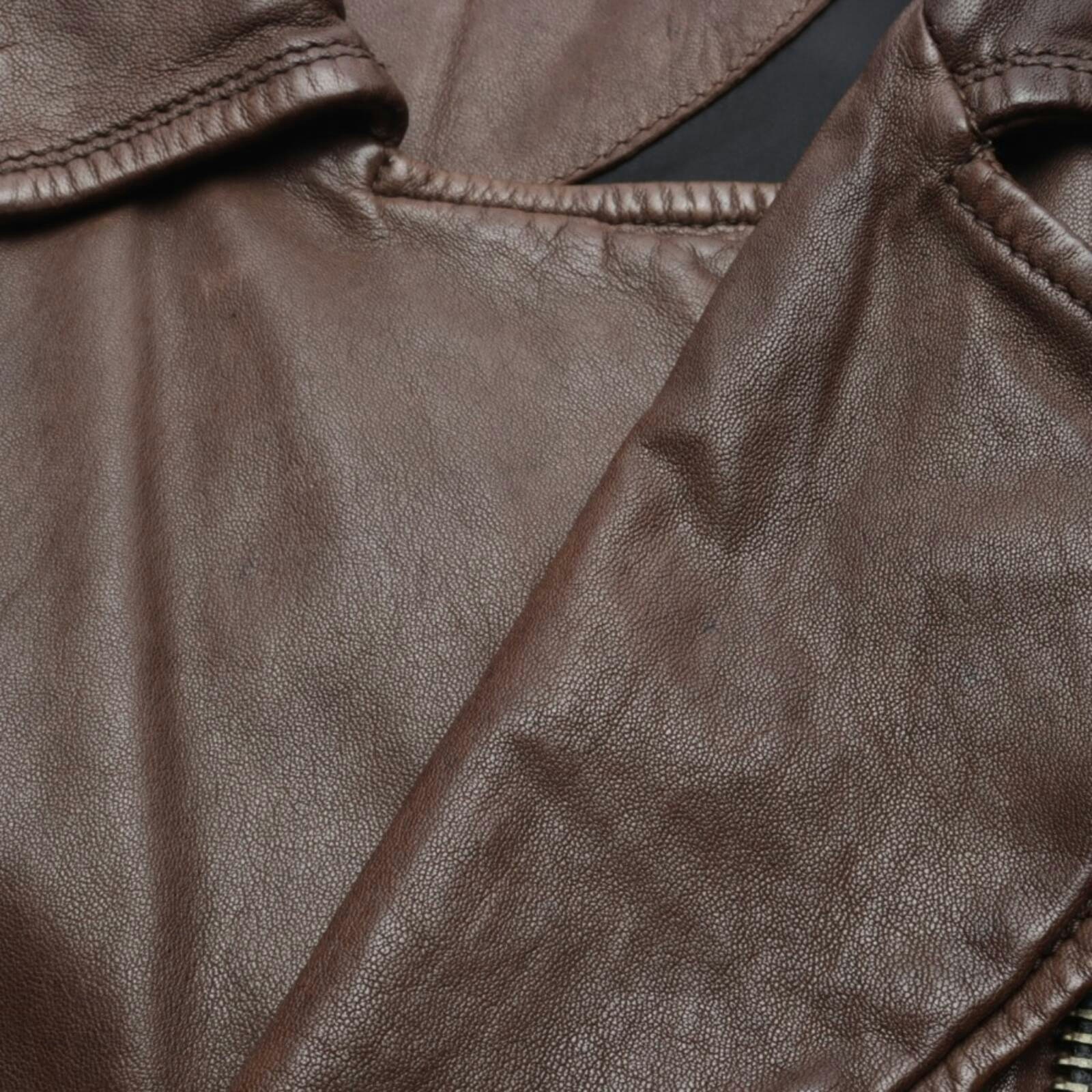 Image 3 of LeatherJacket 40 Brown in color Brown | Vite EnVogue