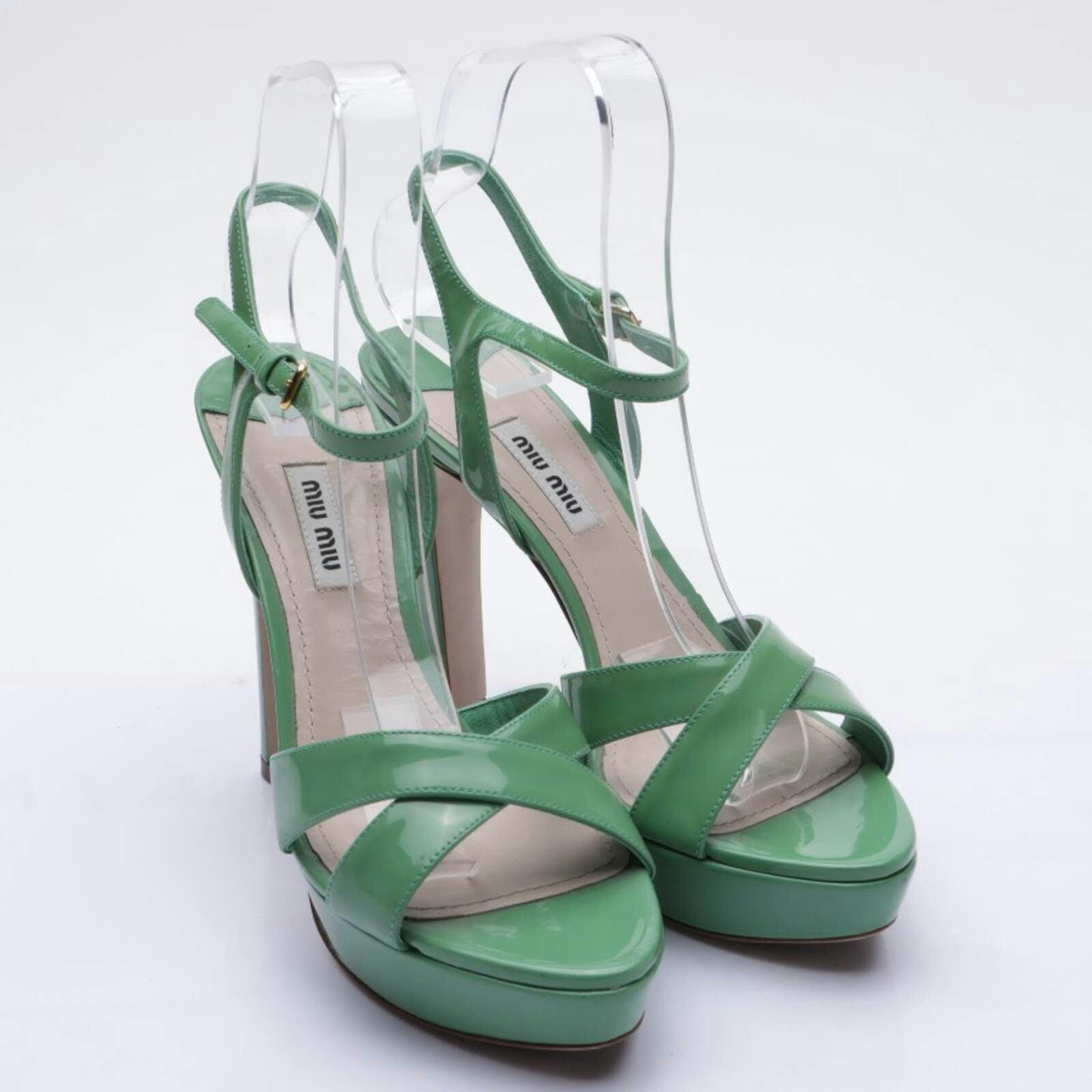 Image 1 of Heeled Sandals EUR 37 Green in color Green | Vite EnVogue