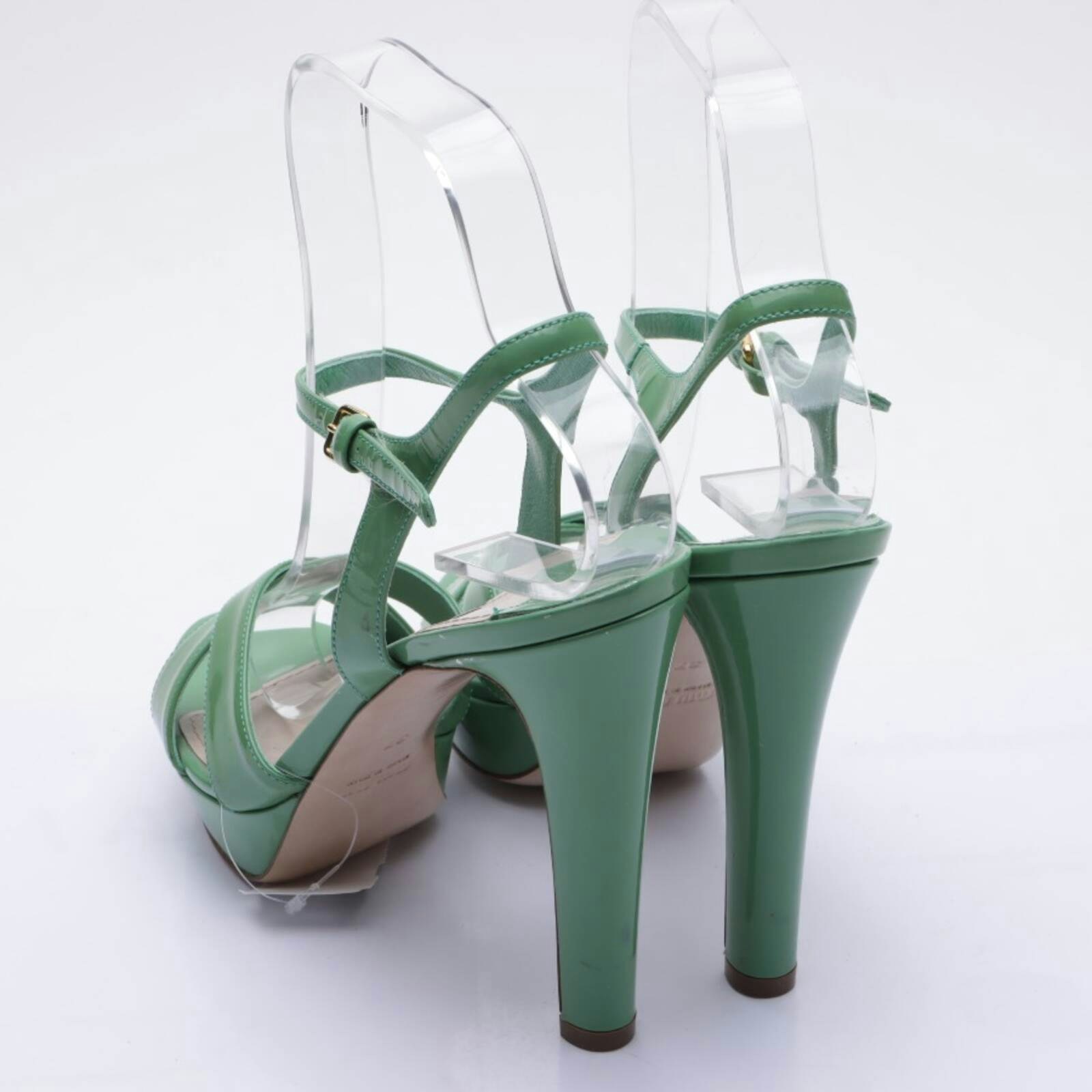 Image 2 of Heeled Sandals EUR 37 Green in color Green | Vite EnVogue