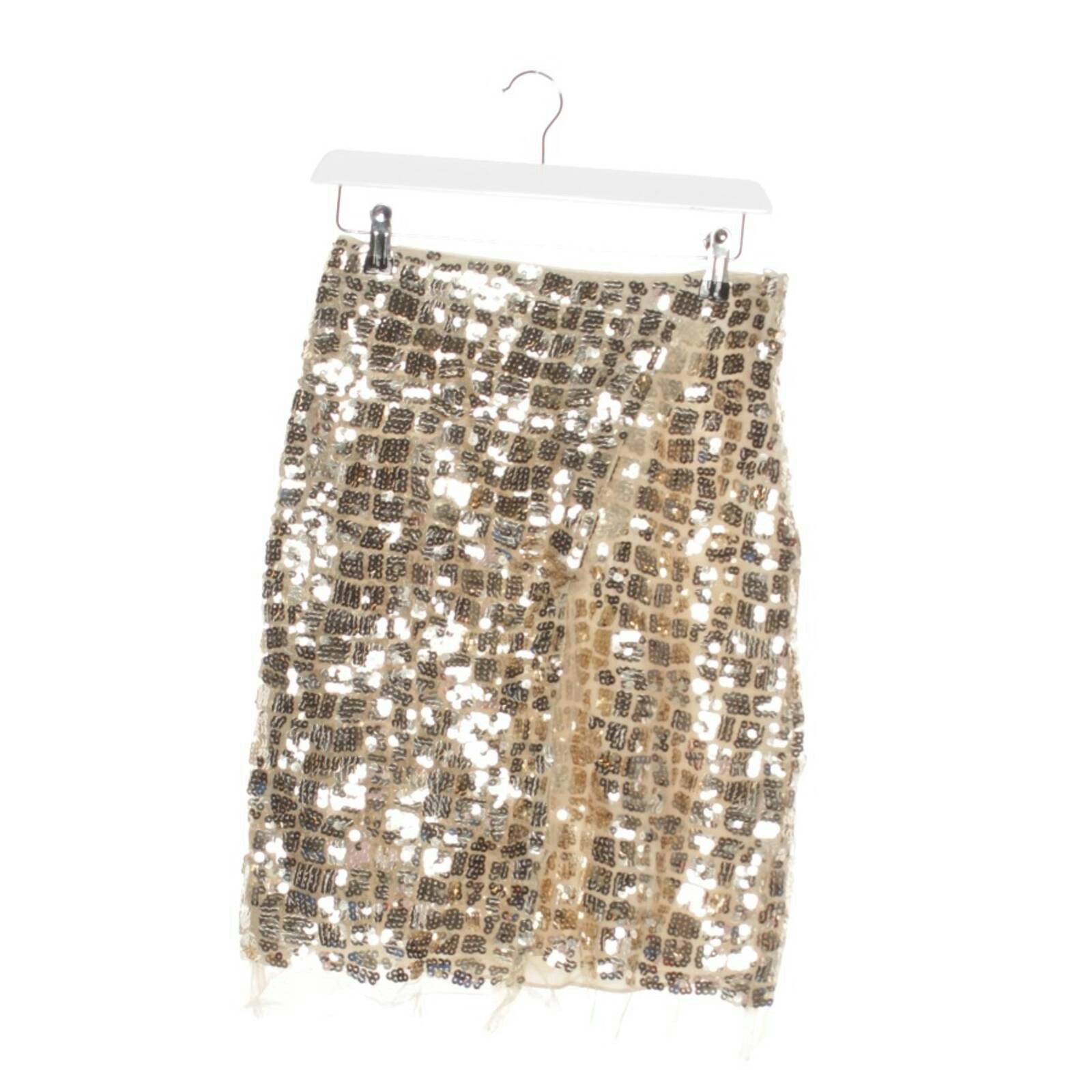 Image 1 of Skirt 38 Gold in color Metallic | Vite EnVogue