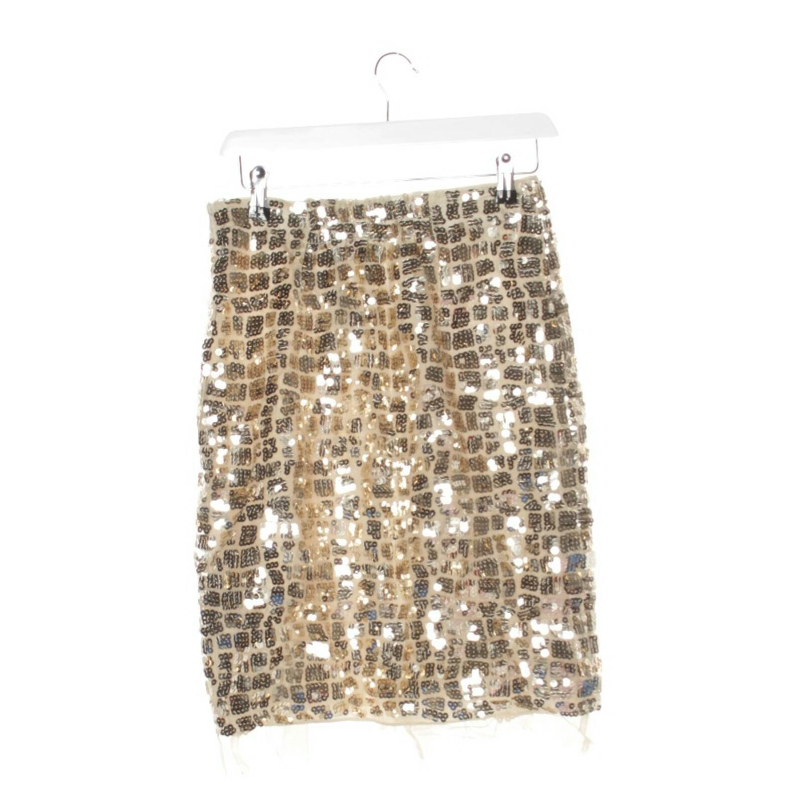 Image 2 of Skirt 38 Gold in color Metallic | Vite EnVogue