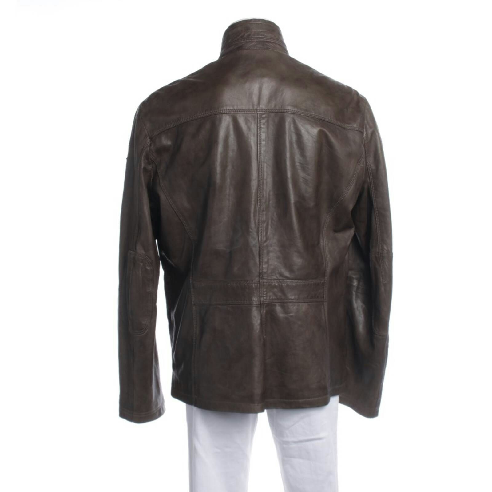 Image 2 of Leather Jacket 52 Dark Brown in color Brown | Vite EnVogue