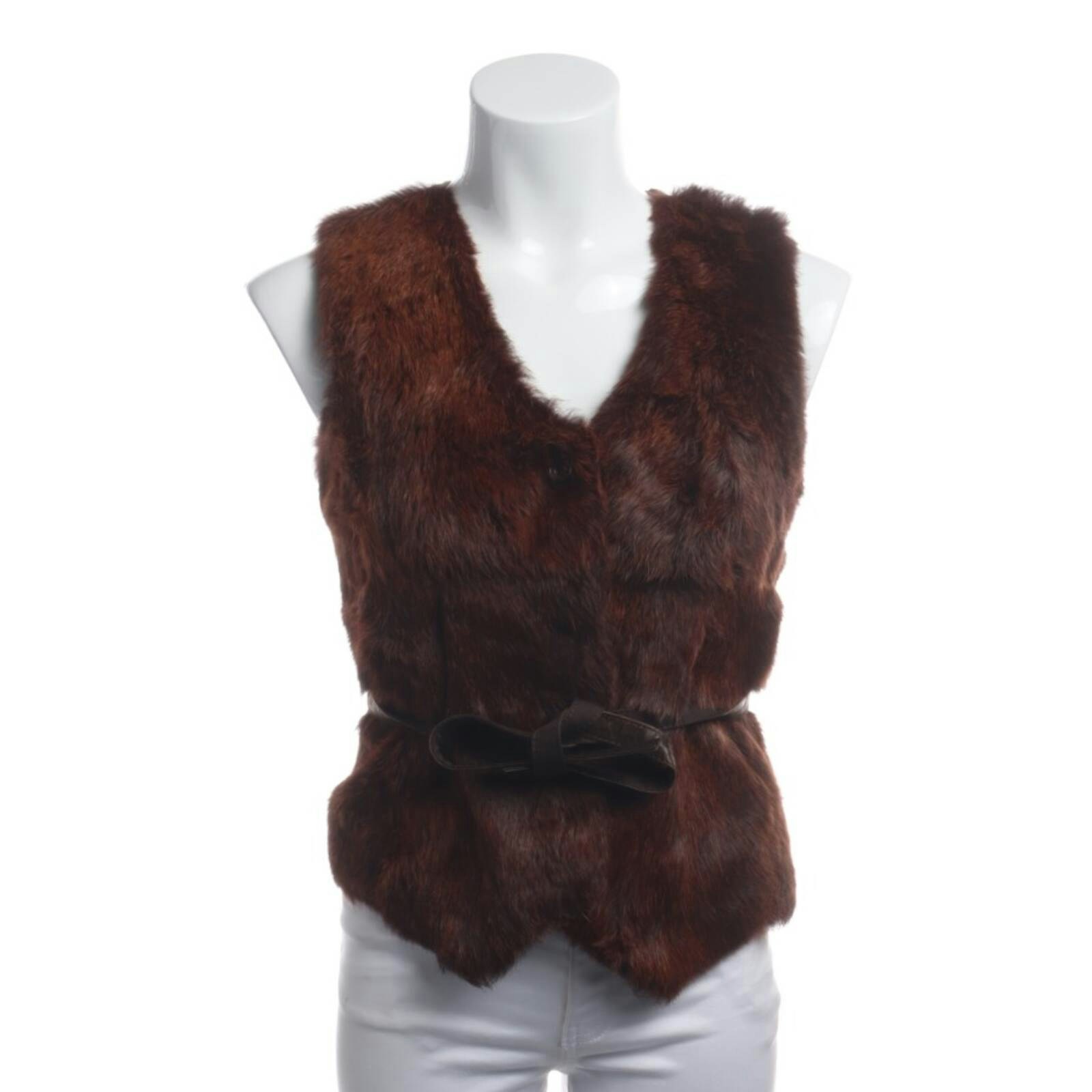 Image 1 of Fur Vest 36 Brown in color Brown | Vite EnVogue