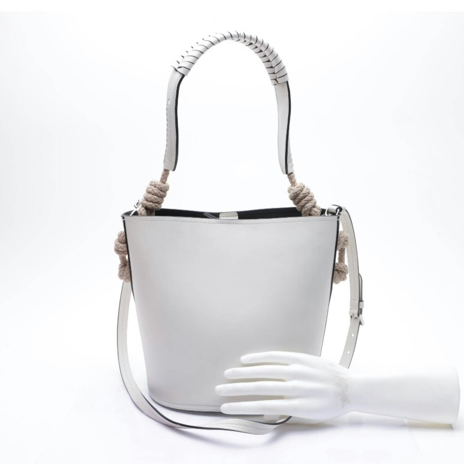 Image 2 of Tambour Bucket Bag Shoulder Bag Beige in color White | Vite EnVogue