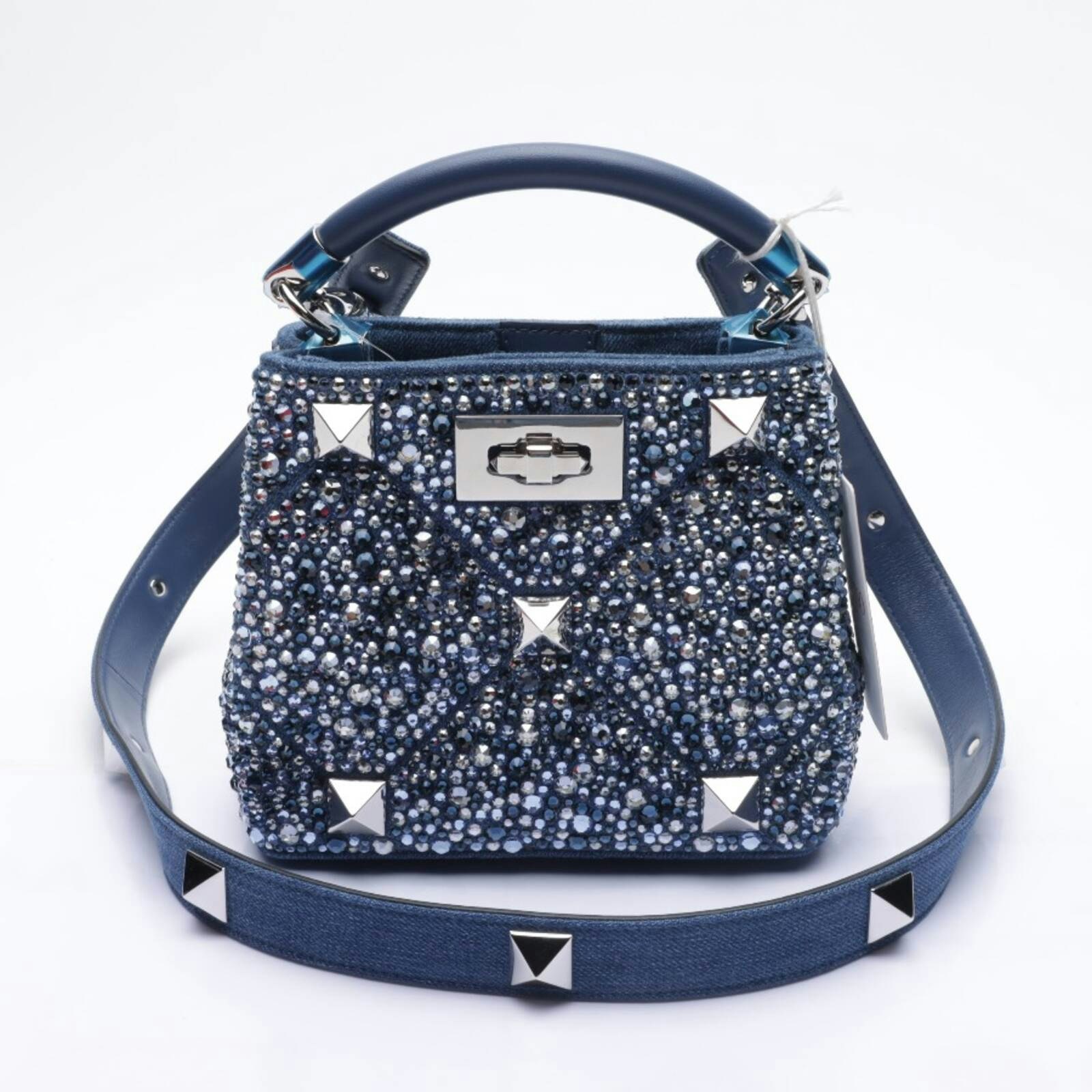 Image 1 of Roman Stud Handbag Blue in color Blue | Vite EnVogue