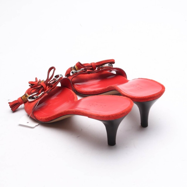 Bamboo Heeled Sandals EUR 36 Red | Vite EnVogue