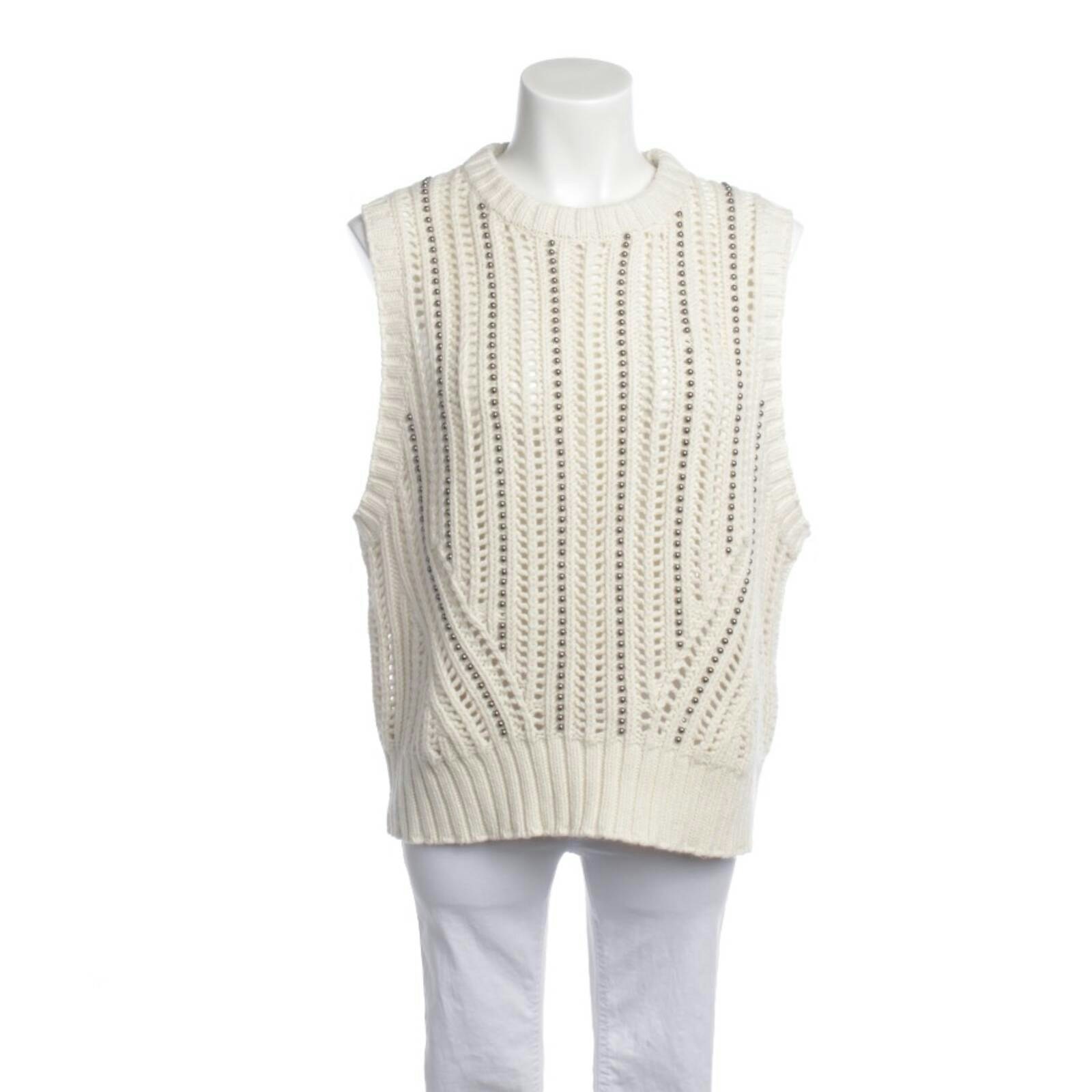 Image 1 of Sweater Vest 40 Cream in color White | Vite EnVogue