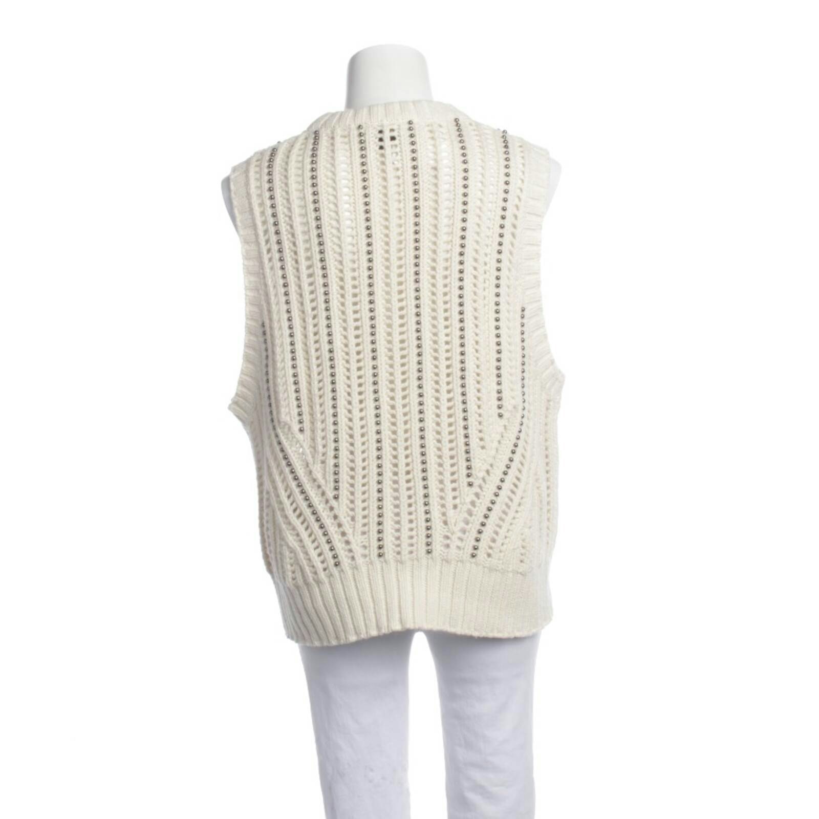 Image 2 of Sweater Vest 40 Cream in color White | Vite EnVogue