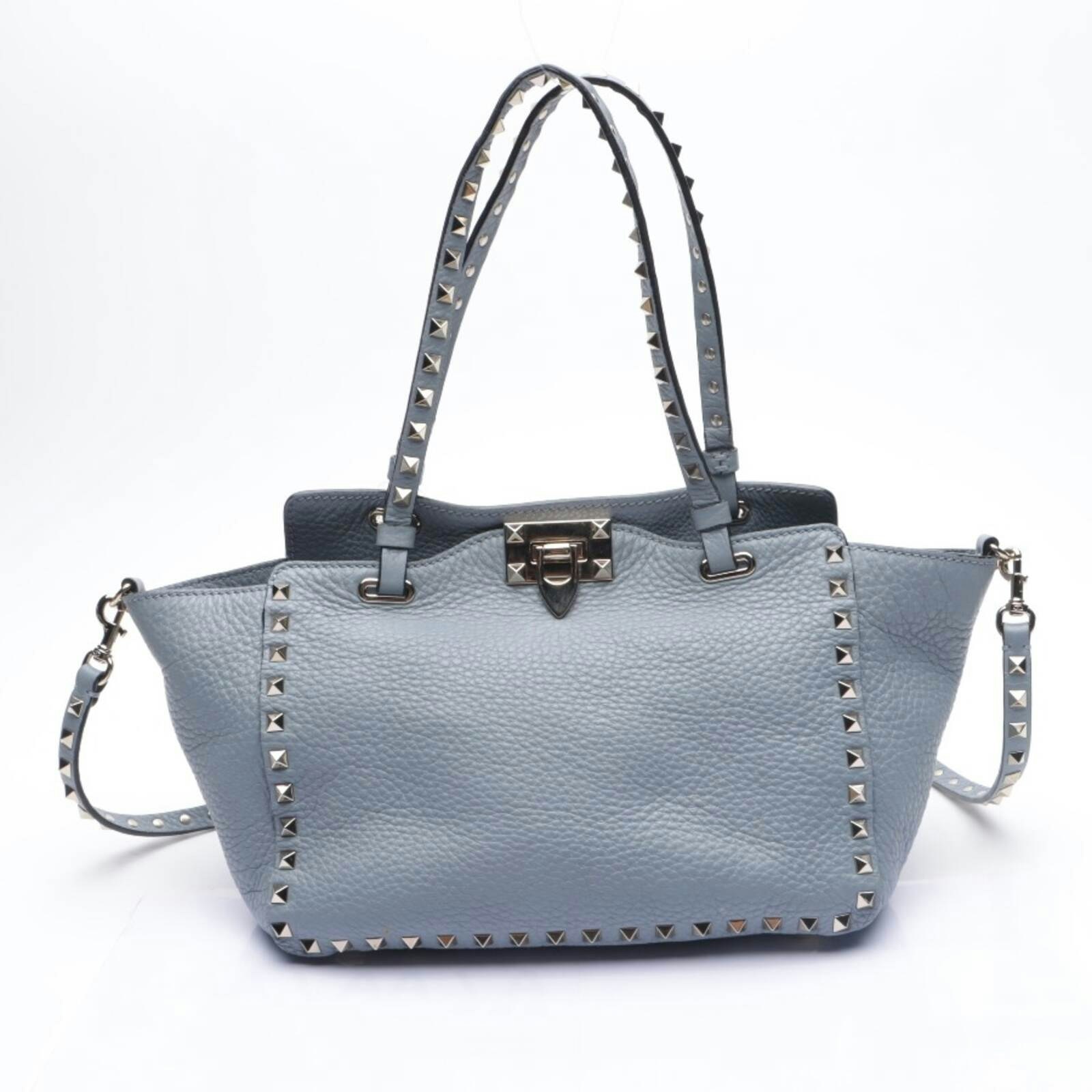 Image 1 of Rockstud Handbag Light Blue in color Blue | Vite EnVogue