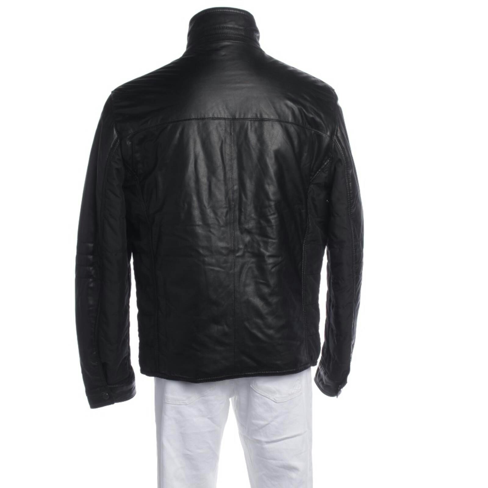 Image 2 of Leather Jacket 50 Black in color Black | Vite EnVogue