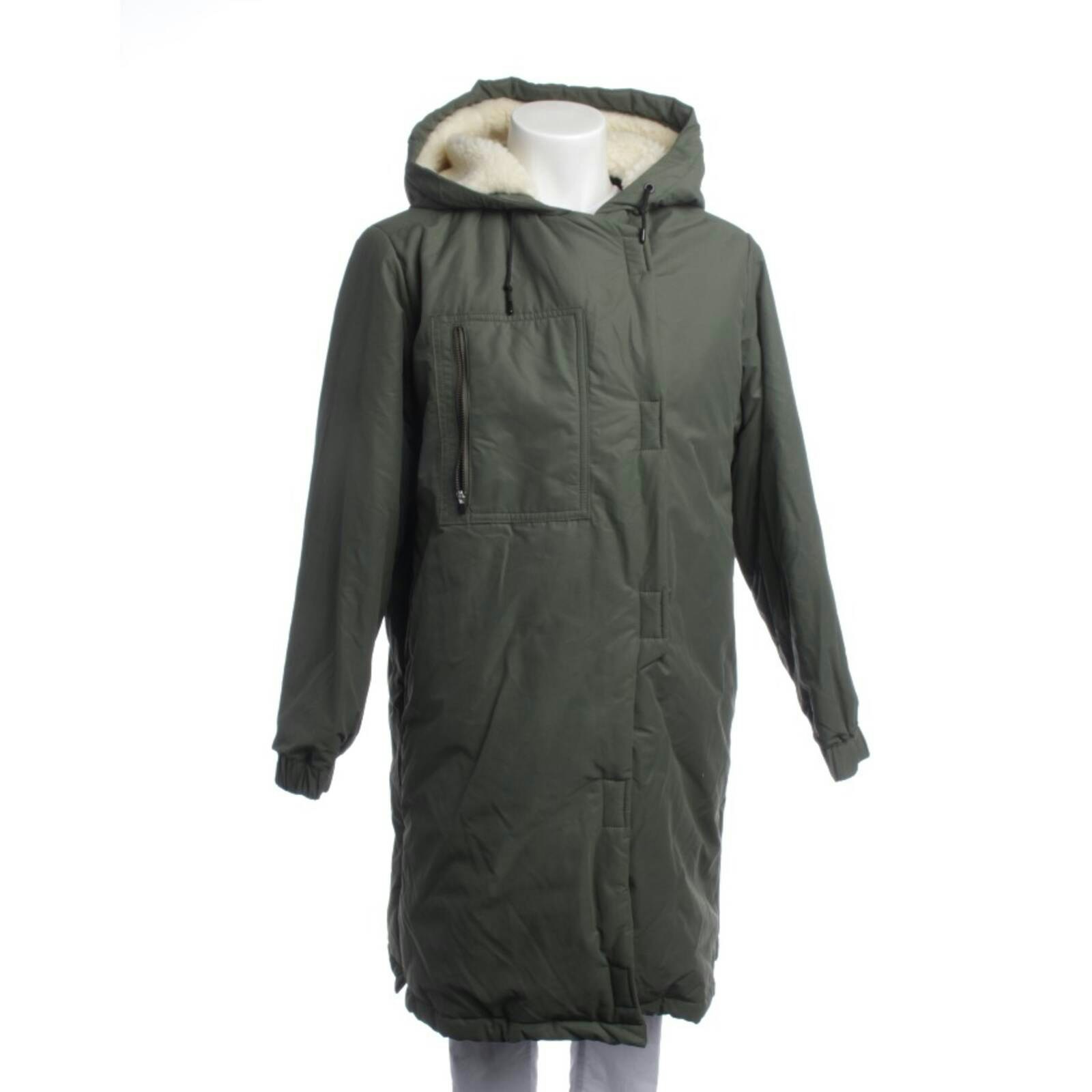 Image 1 of Mid-Season Coat 32 Green in color Green | Vite EnVogue