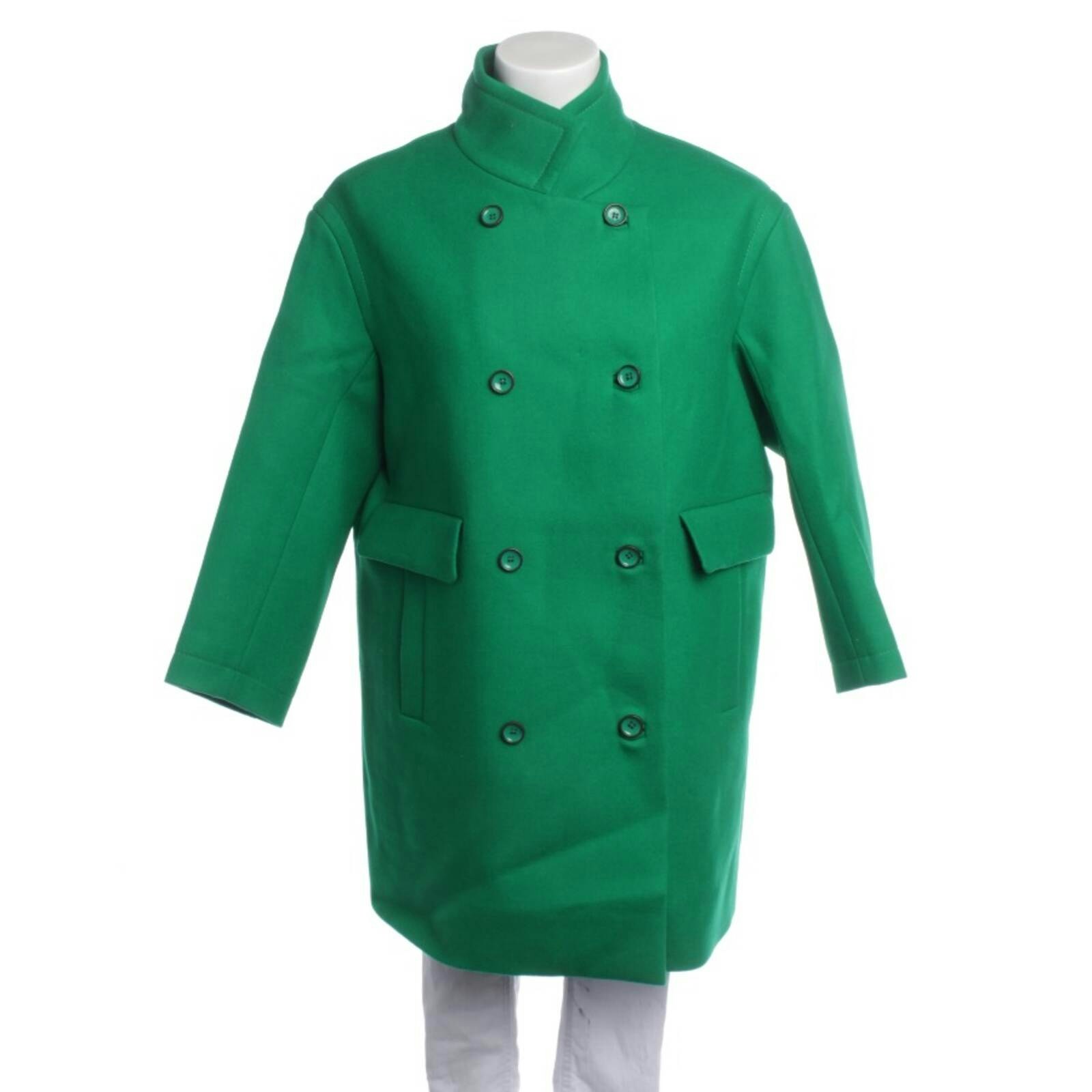 Image 1 of Mid-Season Coat 34 Green in color Green | Vite EnVogue