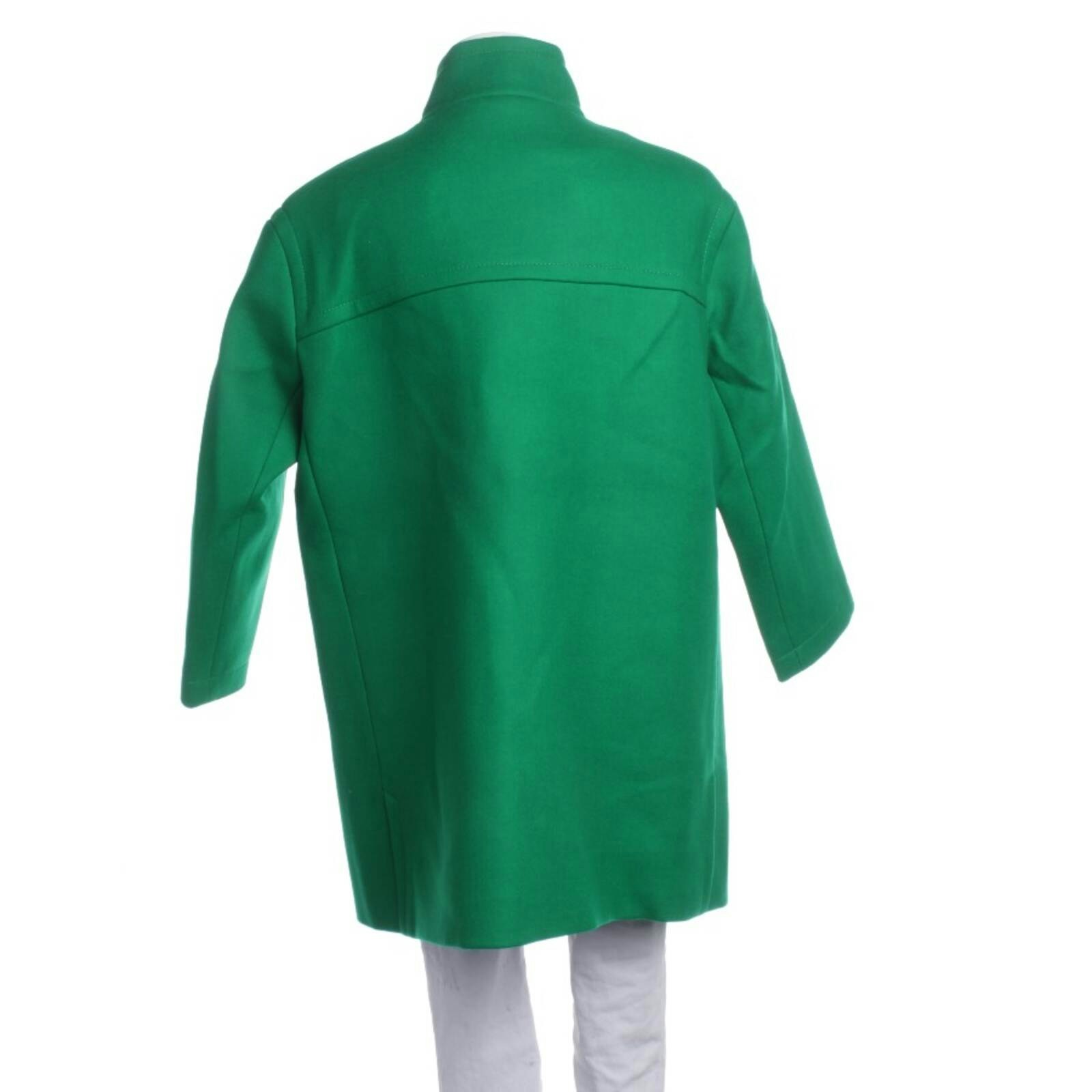 Image 2 of Mid-Season Coat 34 Green in color Green | Vite EnVogue