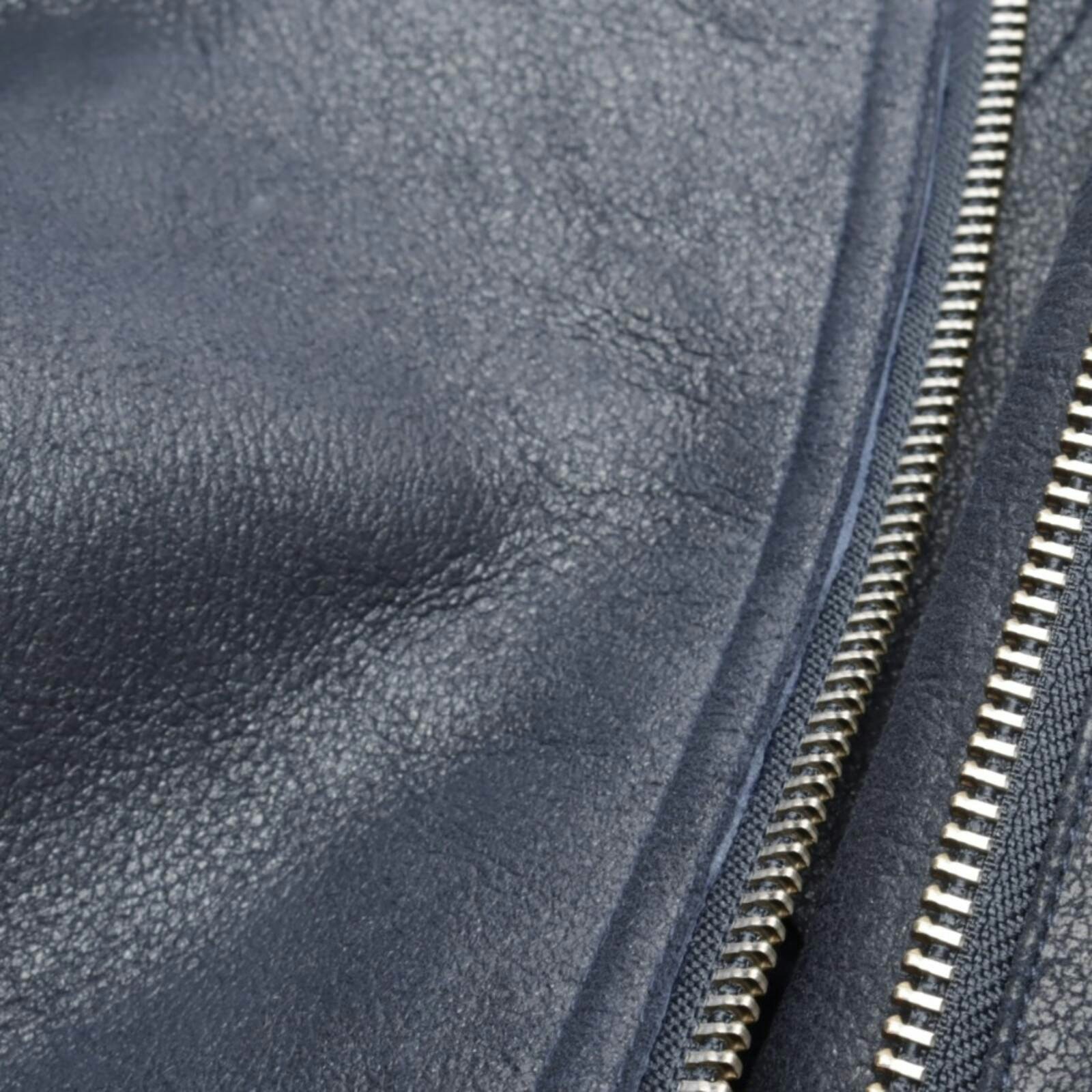 Image 3 of Leather Jacket 38 in color Blue | Vite EnVogue