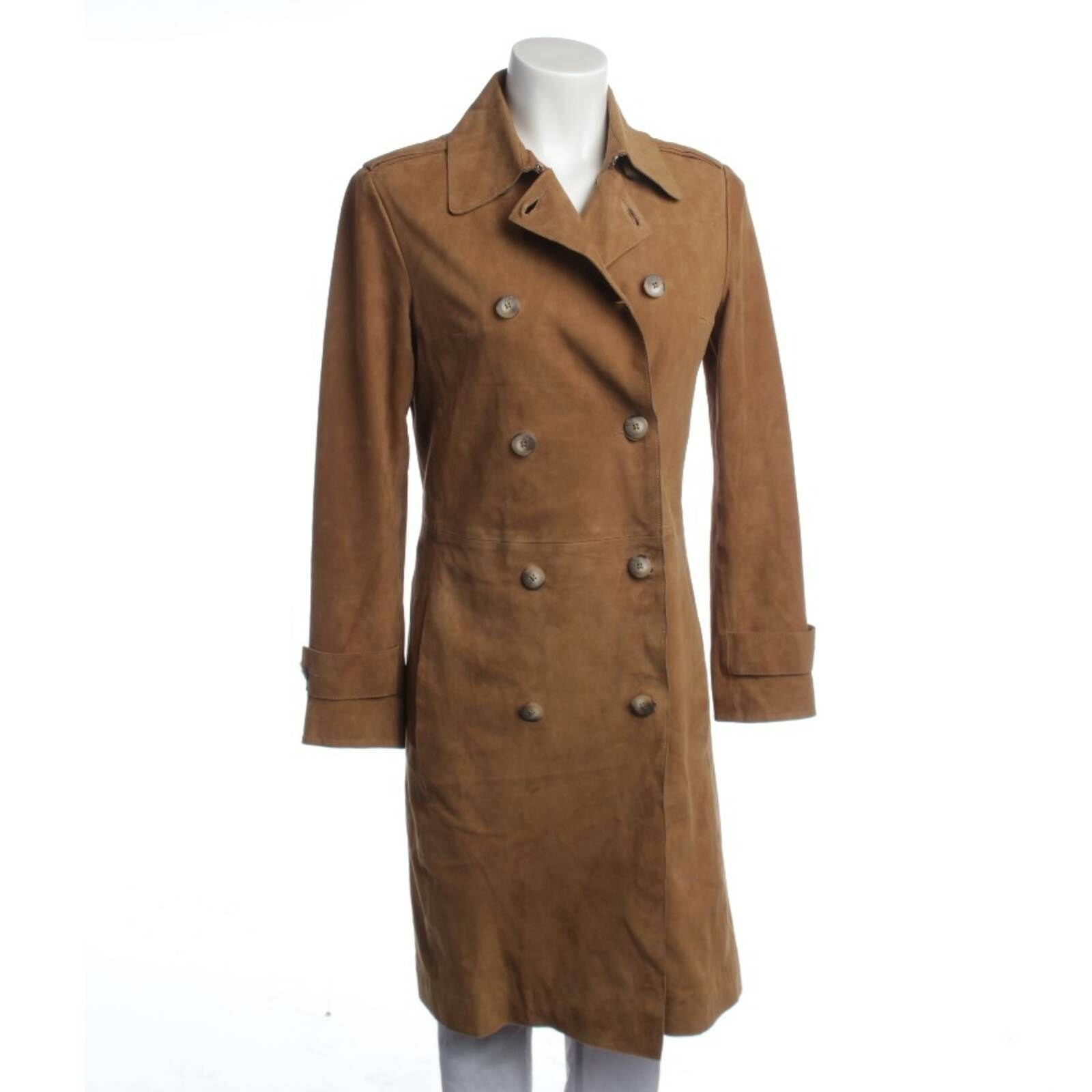 Image 1 of Leather Coat 34 Brown in color Brown | Vite EnVogue