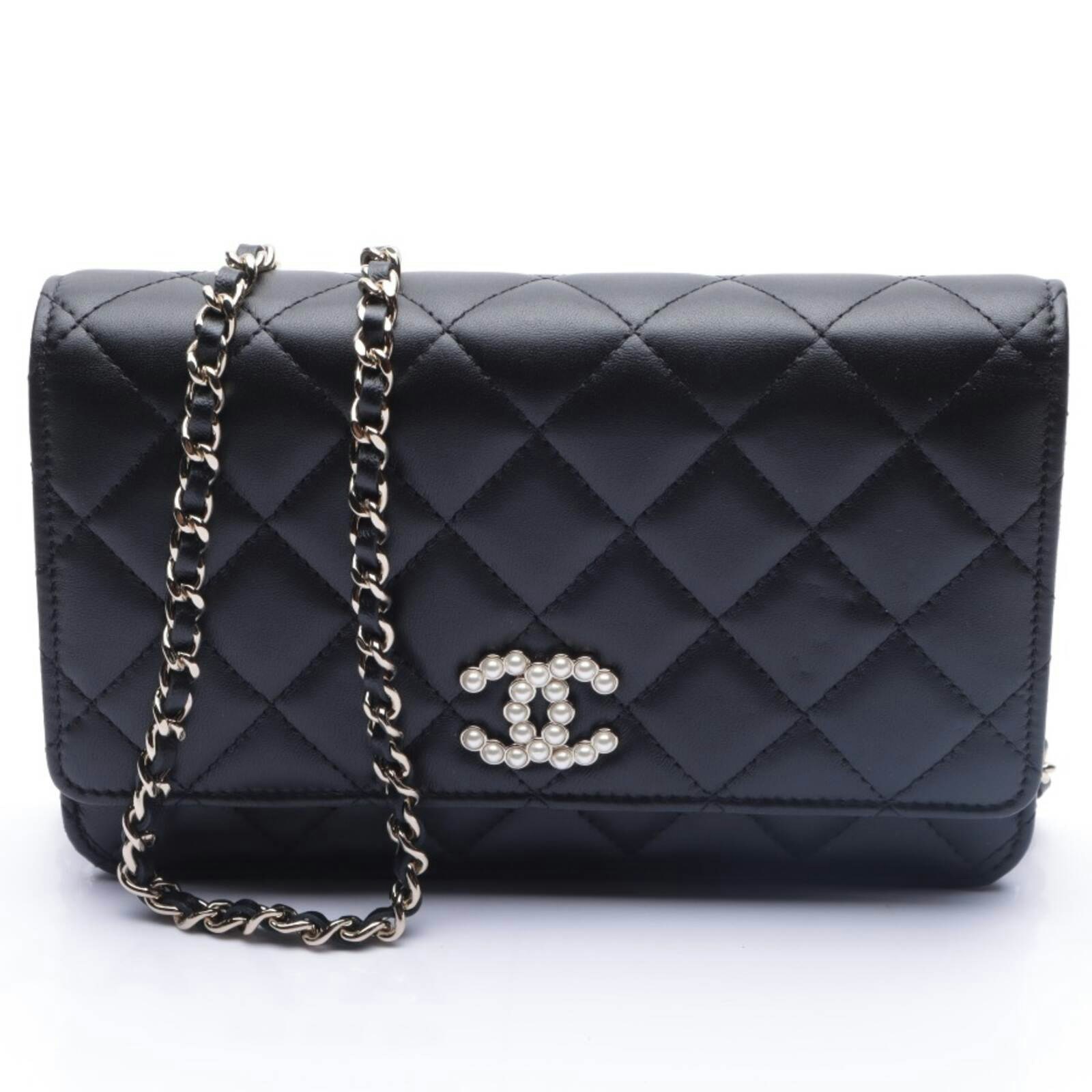 Image 1 of Classic Wallet on Chain Cross Body Bag Black in color Black | Vite EnVogue