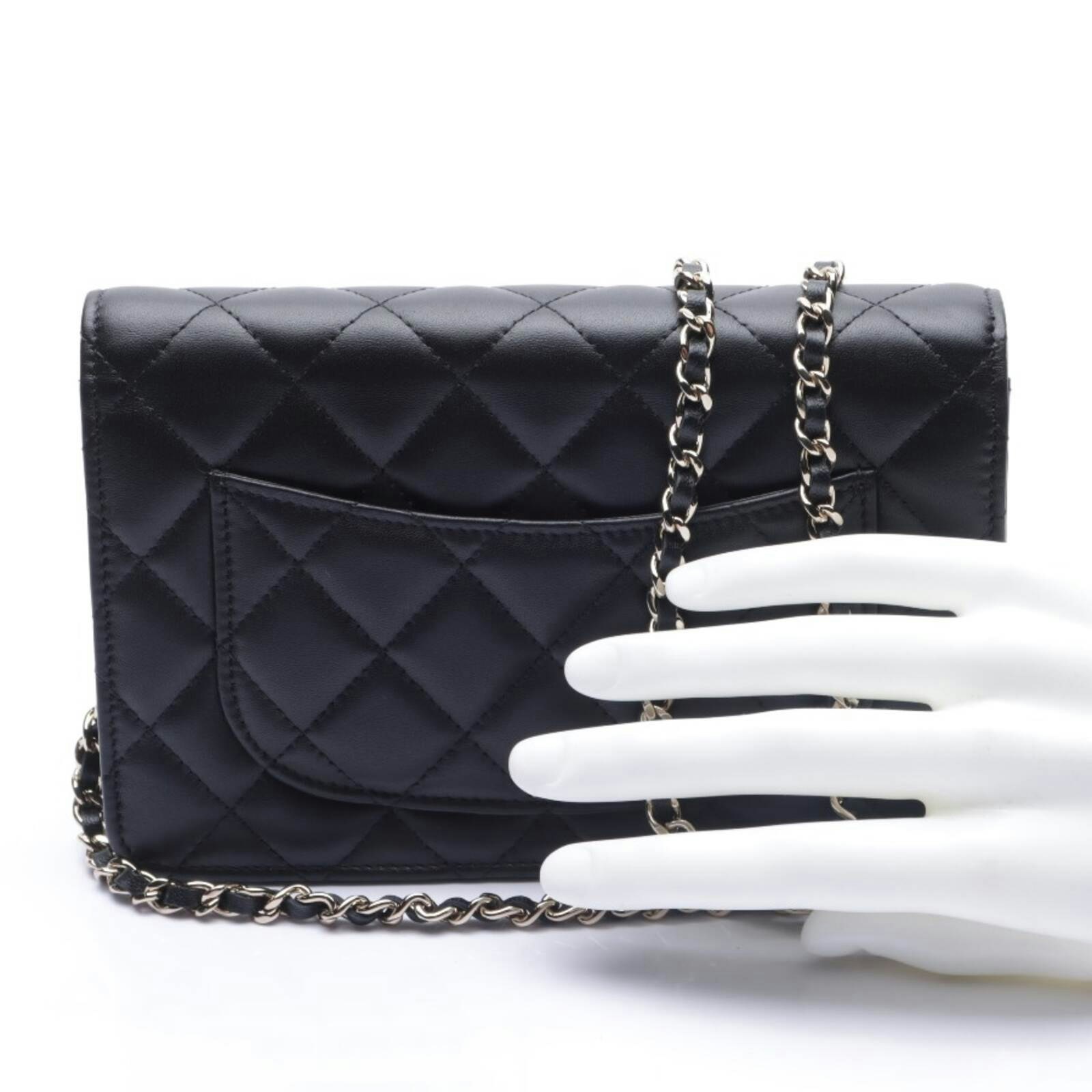 Image 2 of Classic Wallet on Chain Cross Body Bag Black in color Black | Vite EnVogue