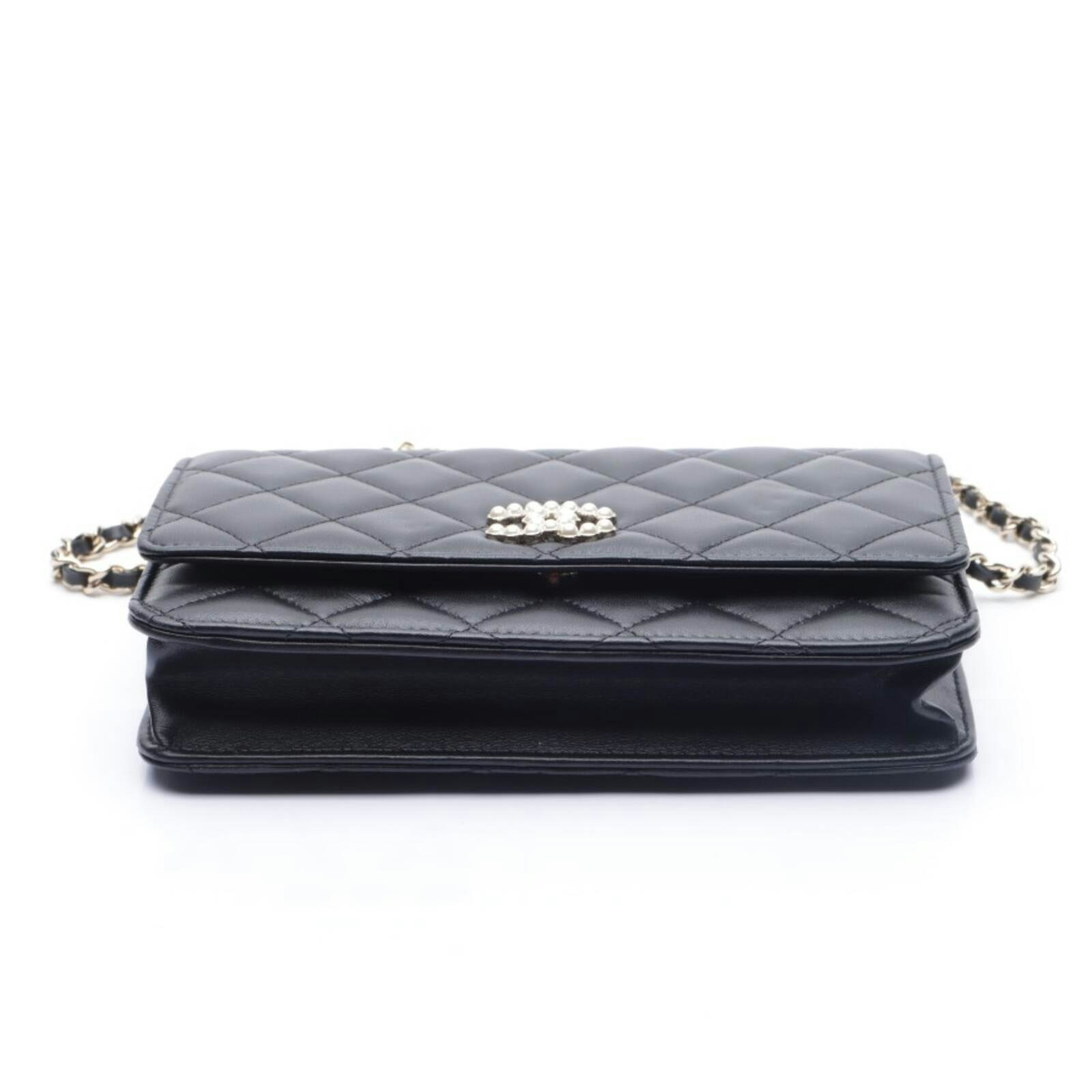 Image 4 of Classic Wallet on Chain Cross Body Bag Black in color Black | Vite EnVogue