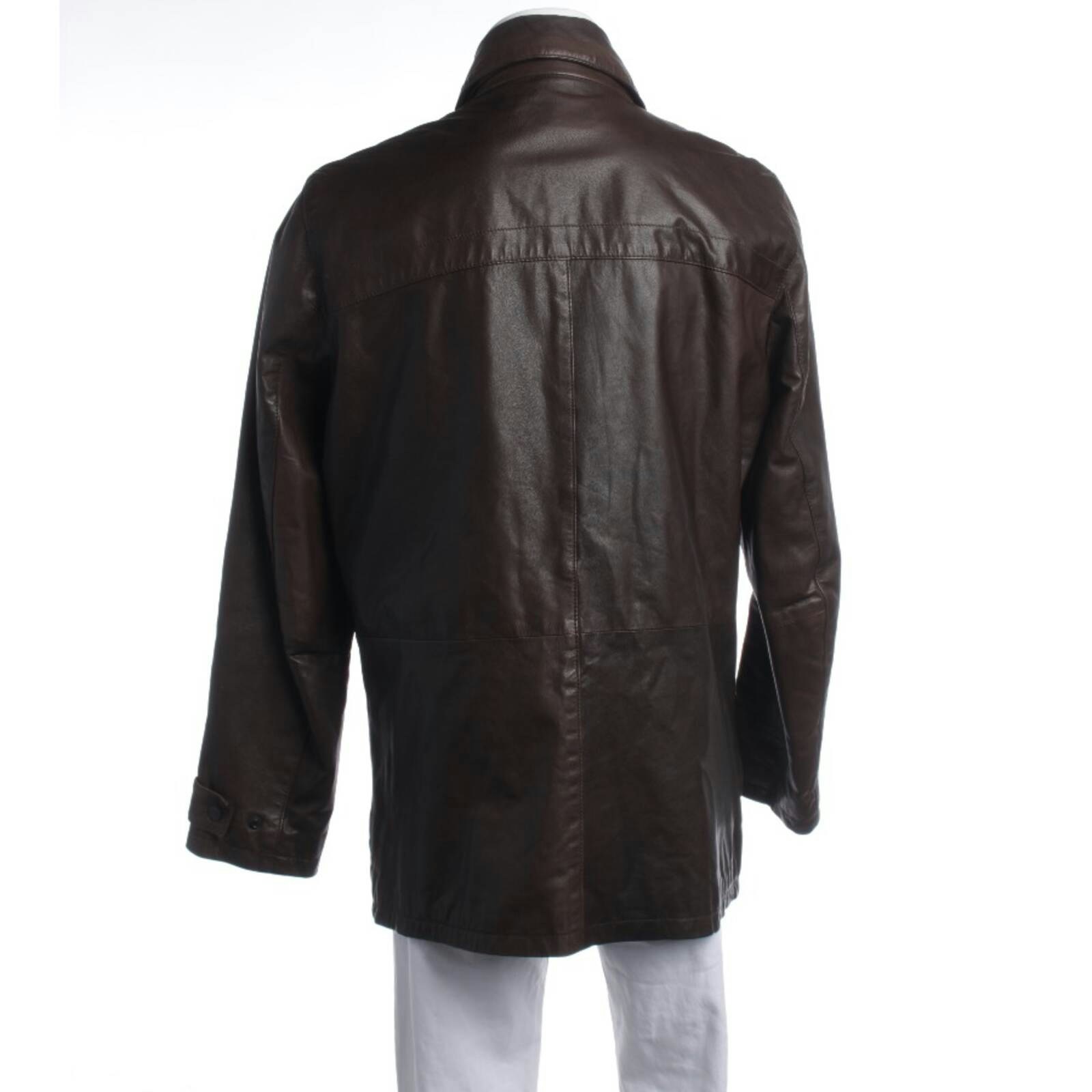 Image 2 of Leather Jacket L Brown in color Brown | Vite EnVogue