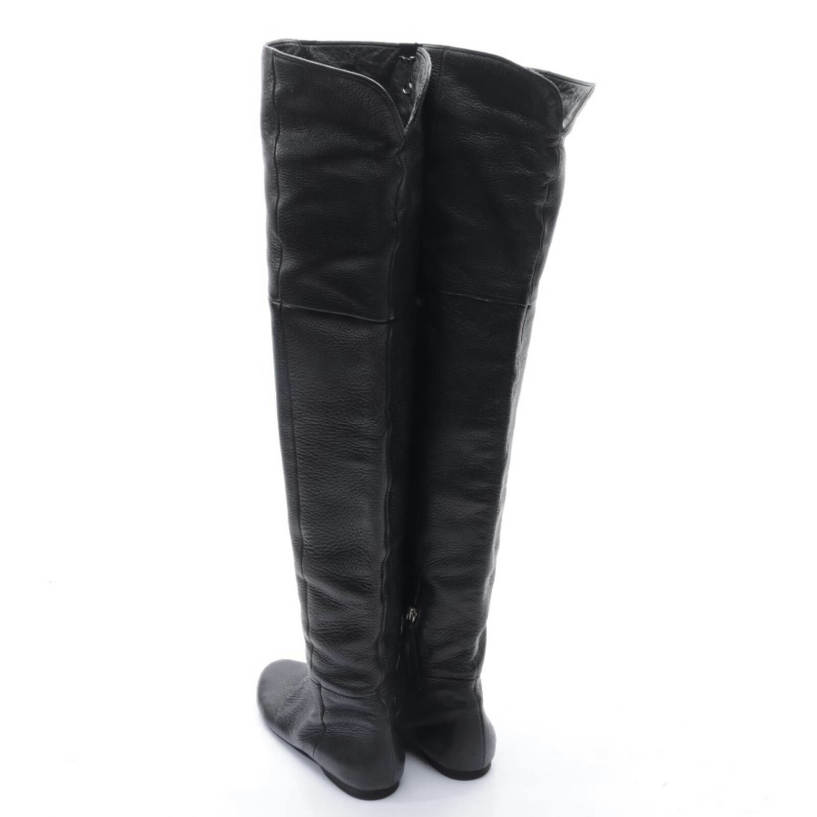 Image 2 of Over-The-Knee Boots EUR38 Black in color Black | Vite EnVogue