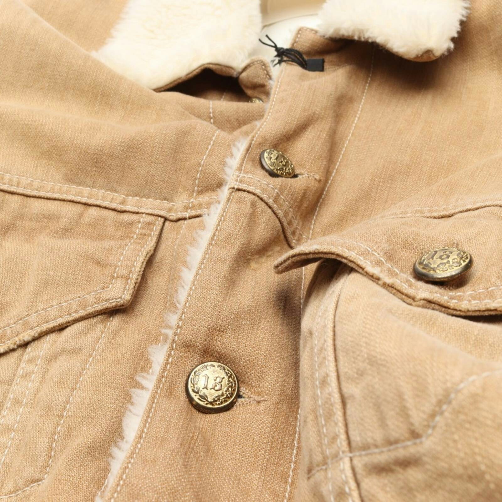 Image 3 of Denim Coat XS Light Brown in color Brown | Vite EnVogue