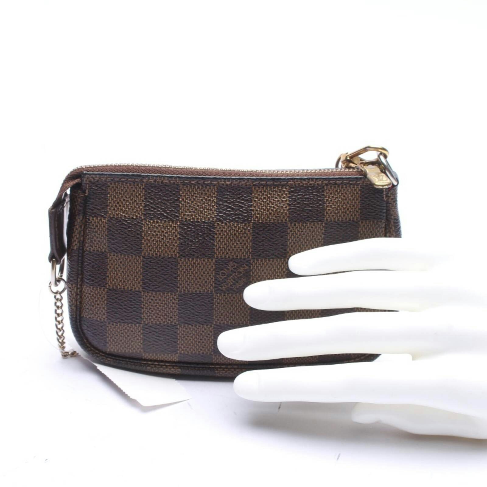 Image 2 of Mini Pochette Accessoires Evening Bag Brown in color Brown | Vite EnVogue