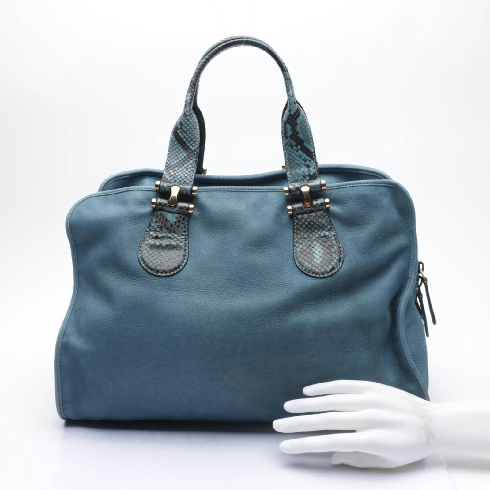 Image 2 of Vintage Handbag Turquoise in color Blue | Vite EnVogue