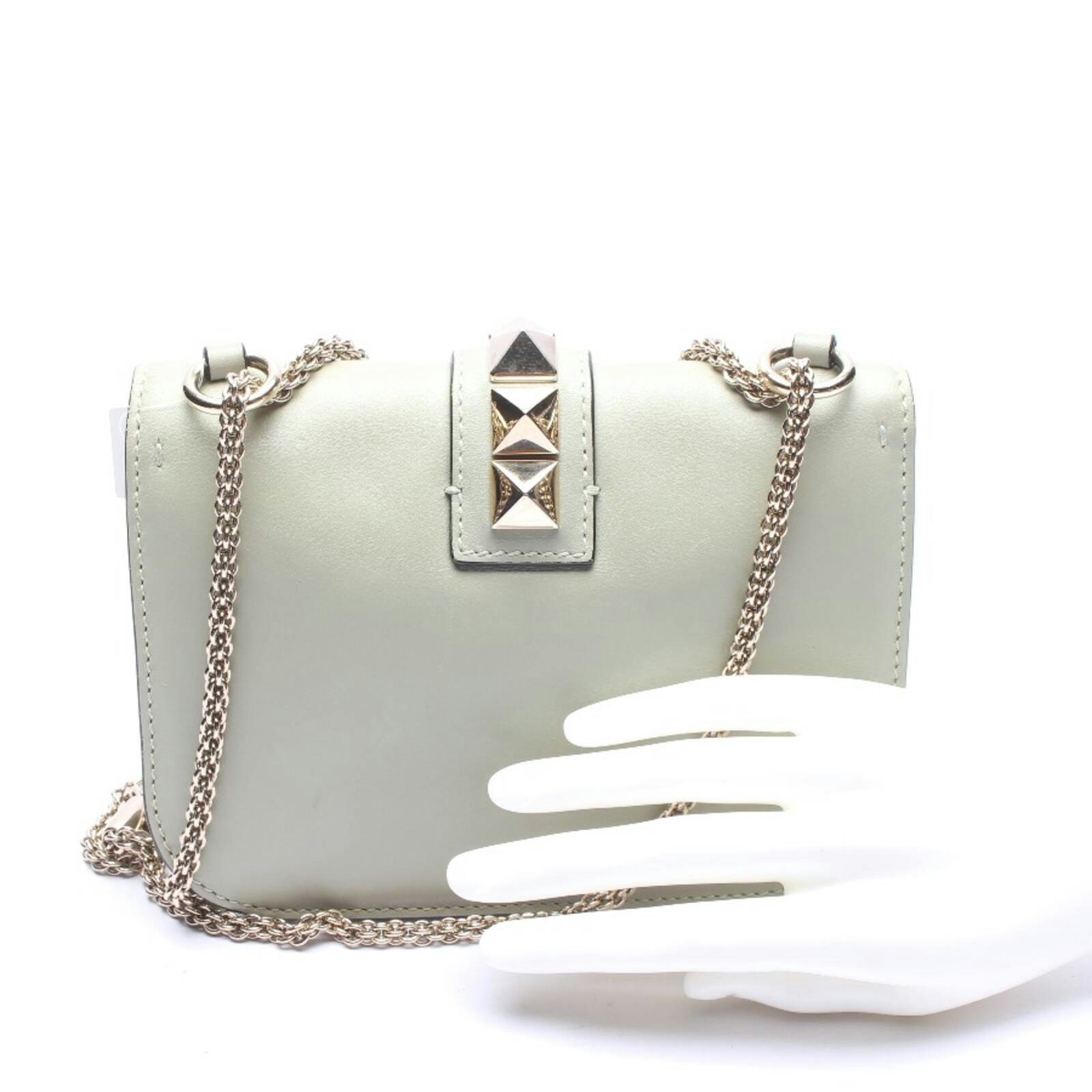 Image 2 of Glam Lock Shoulder Bag Light Green in color Green | Vite EnVogue