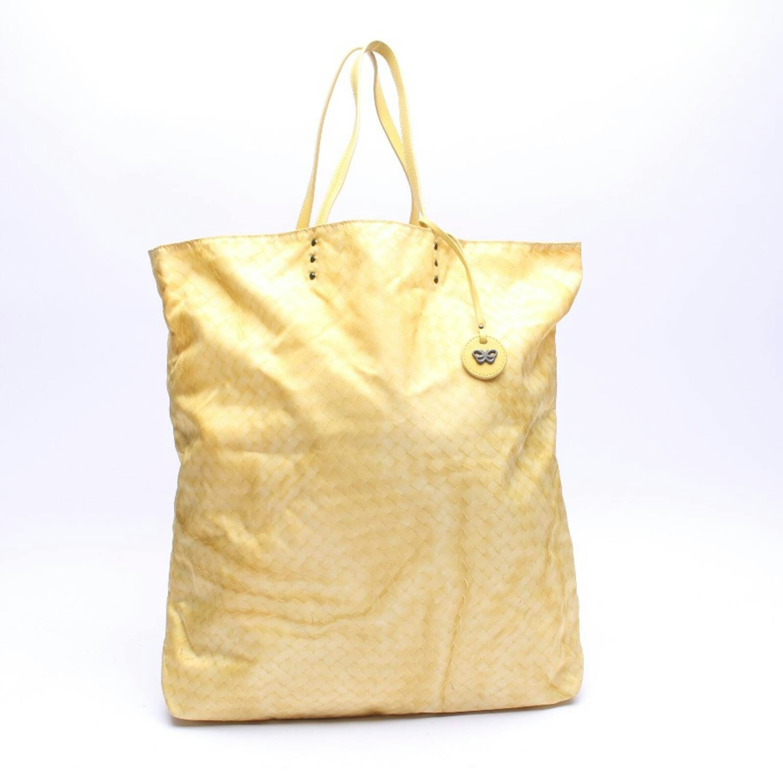 Image 1 of Intrecciolusion Maxi Tote Shopper Bag Yellow in color Yellow | Vite EnVogue