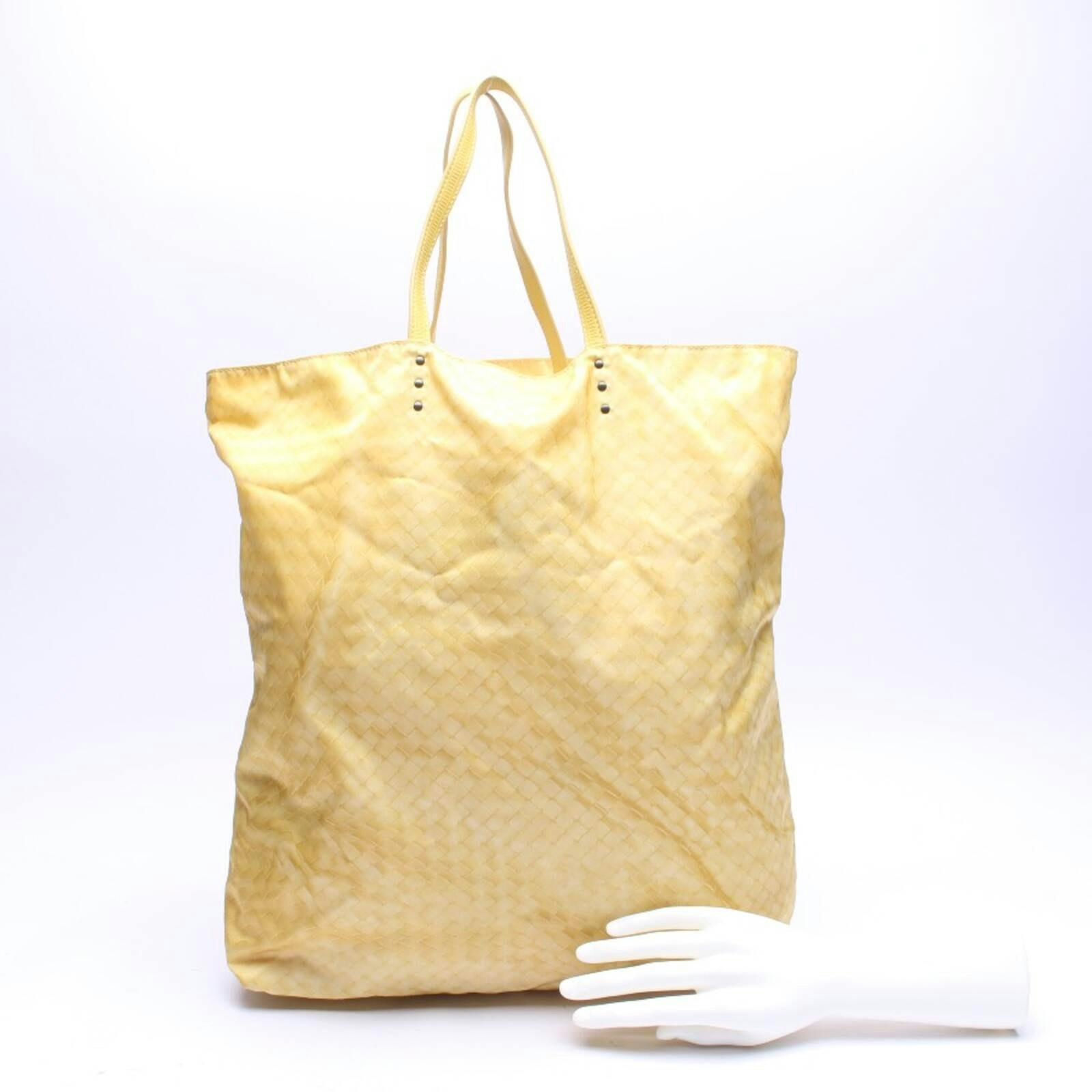 Image 2 of Intrecciolusion Maxi Tote Shopper Bag Yellow in color Yellow | Vite EnVogue