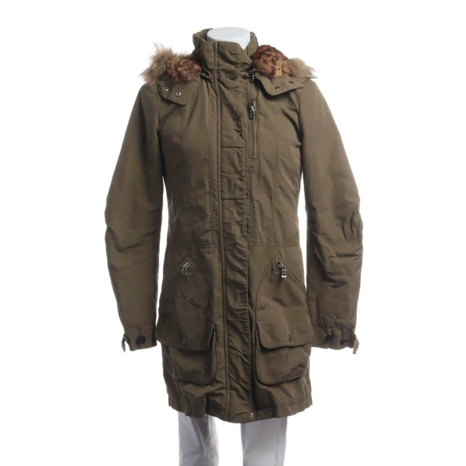 Image 1 of Mid-Season Coat 36 Green in color Green | Vite EnVogue