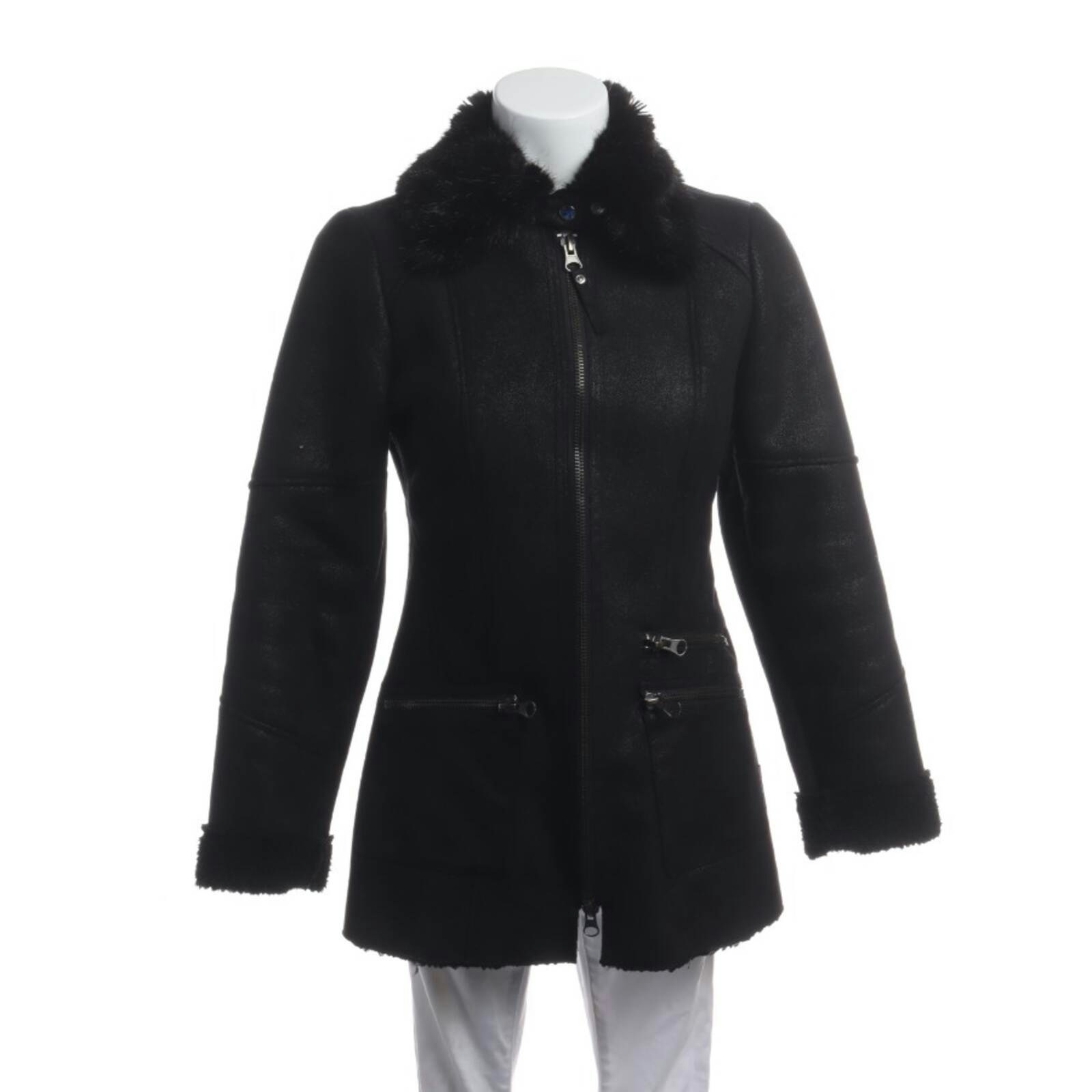 Image 1 of Mid-Season Coat 34 Black in color Black | Vite EnVogue