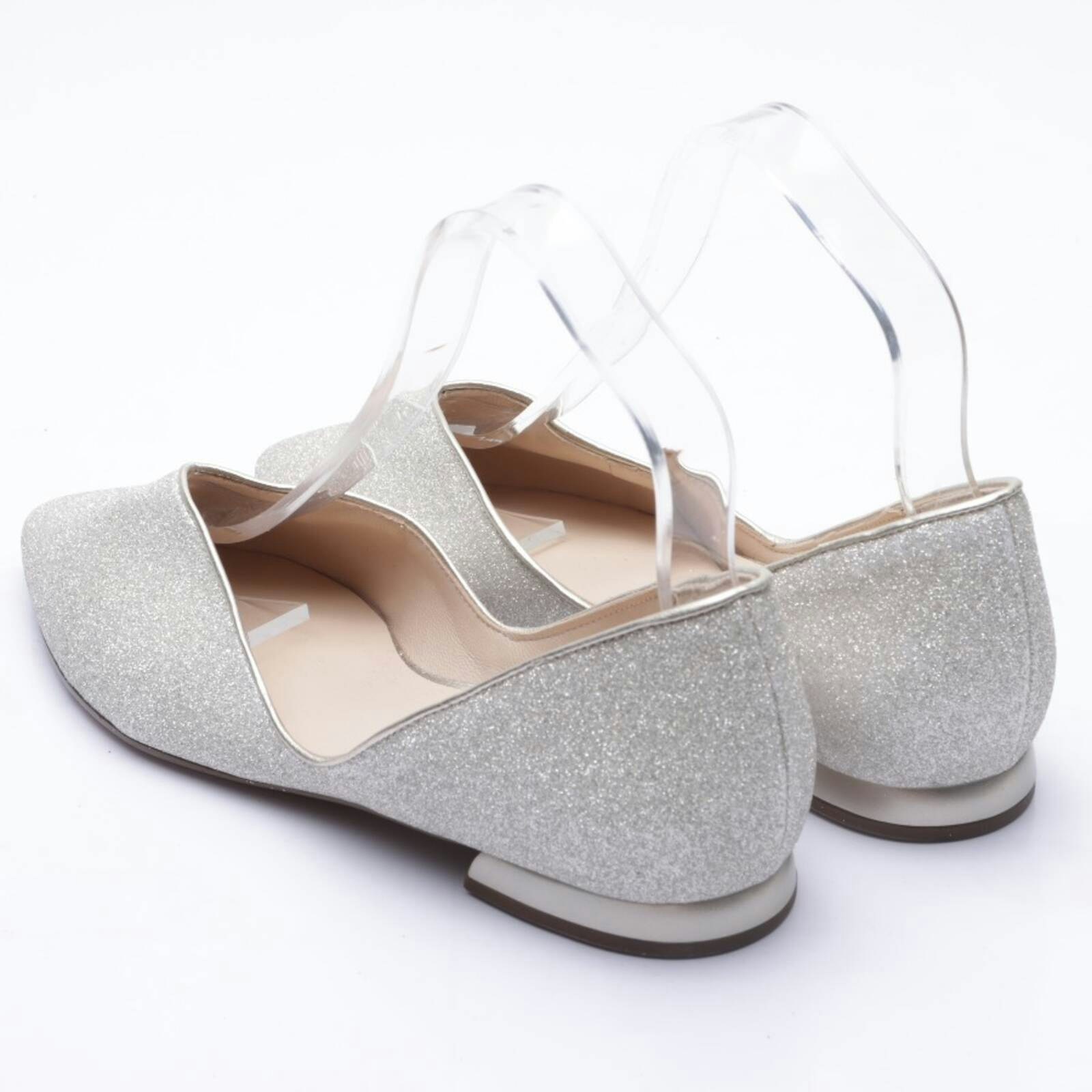 Image 2 of Ballet Flats EUR 37.5 Silver in color Metallic | Vite EnVogue